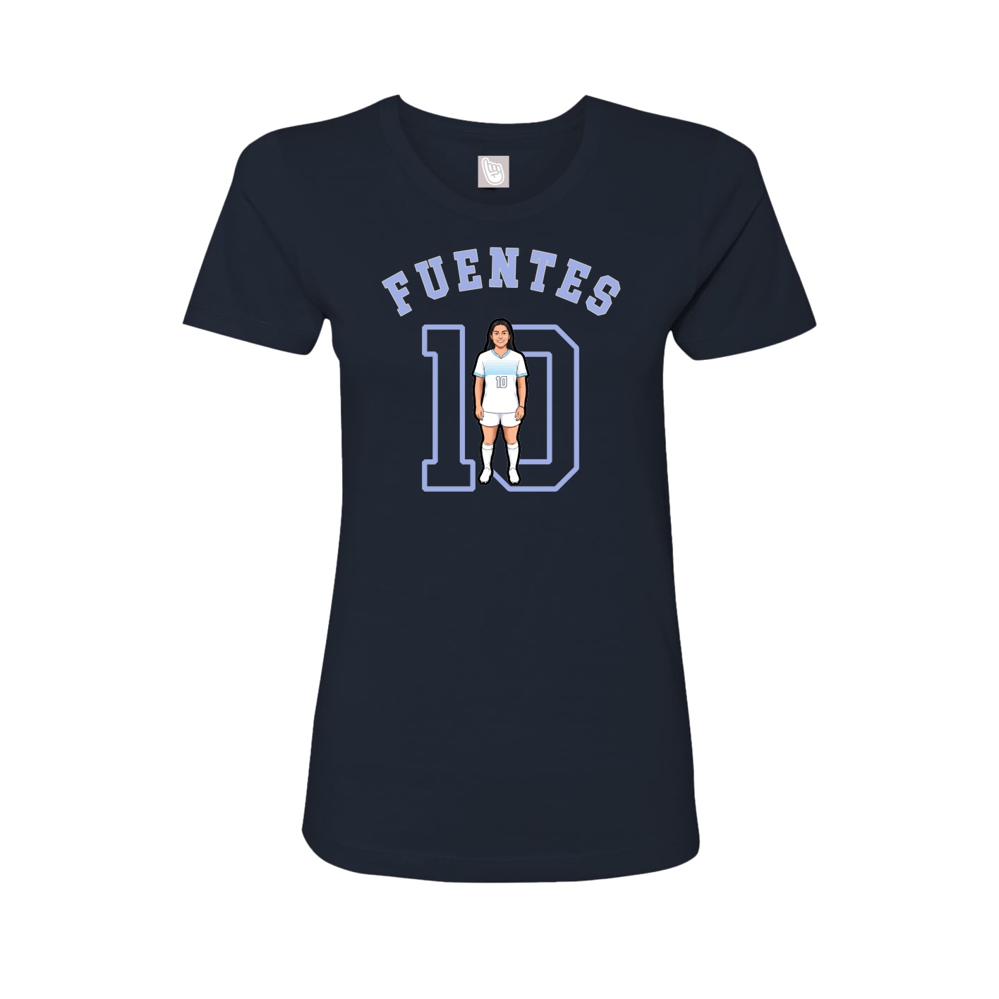 Fitted Women's Tee — Shirsey Arch in Navy
