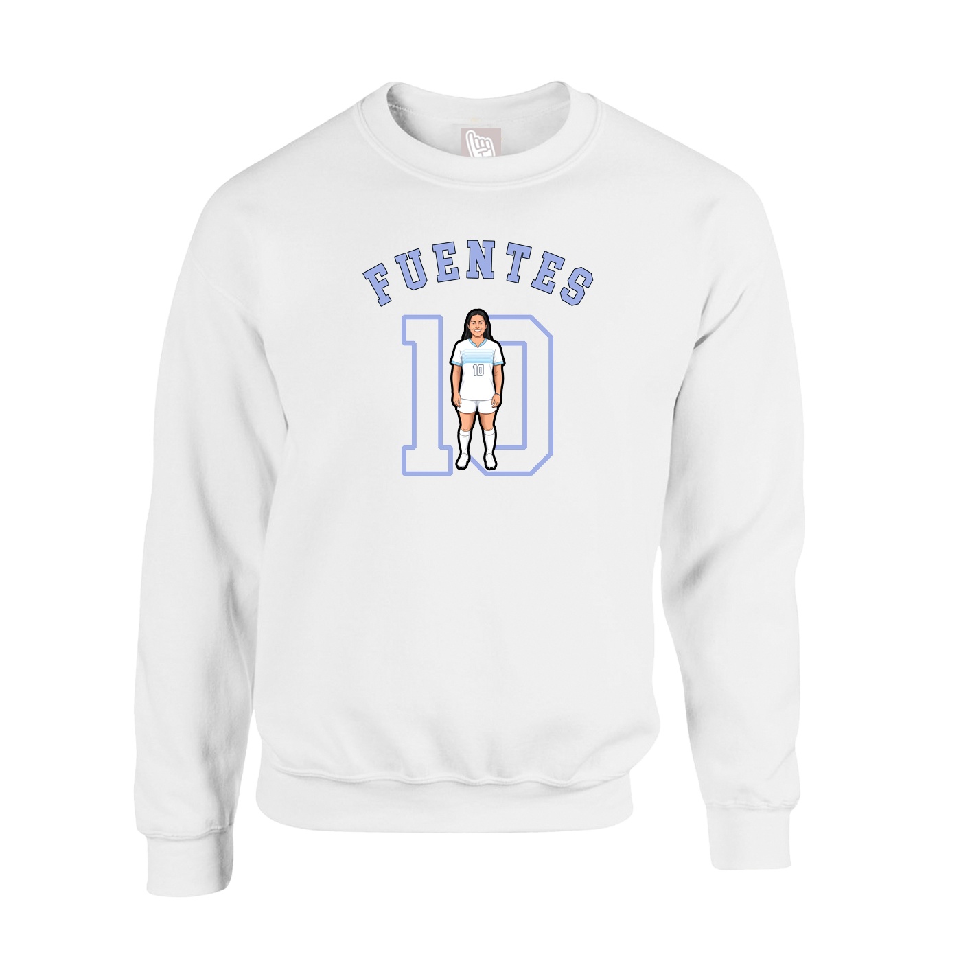 Fleece Crew — Shirsey Arch in White