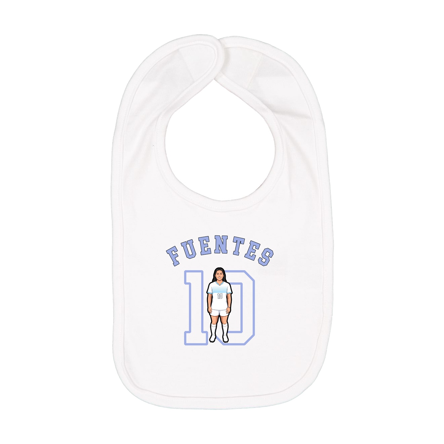 Infant Bib — Shirsey Arch in White
