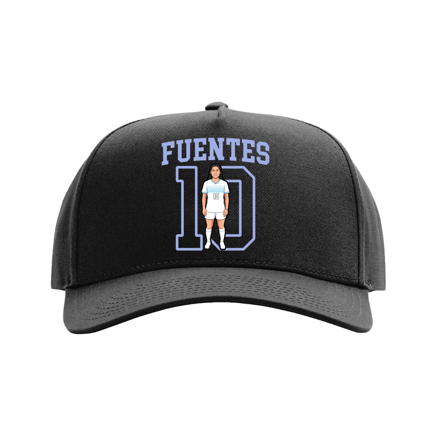 Full Fabric Five-Panel Champ Cap — Shirsey in Black