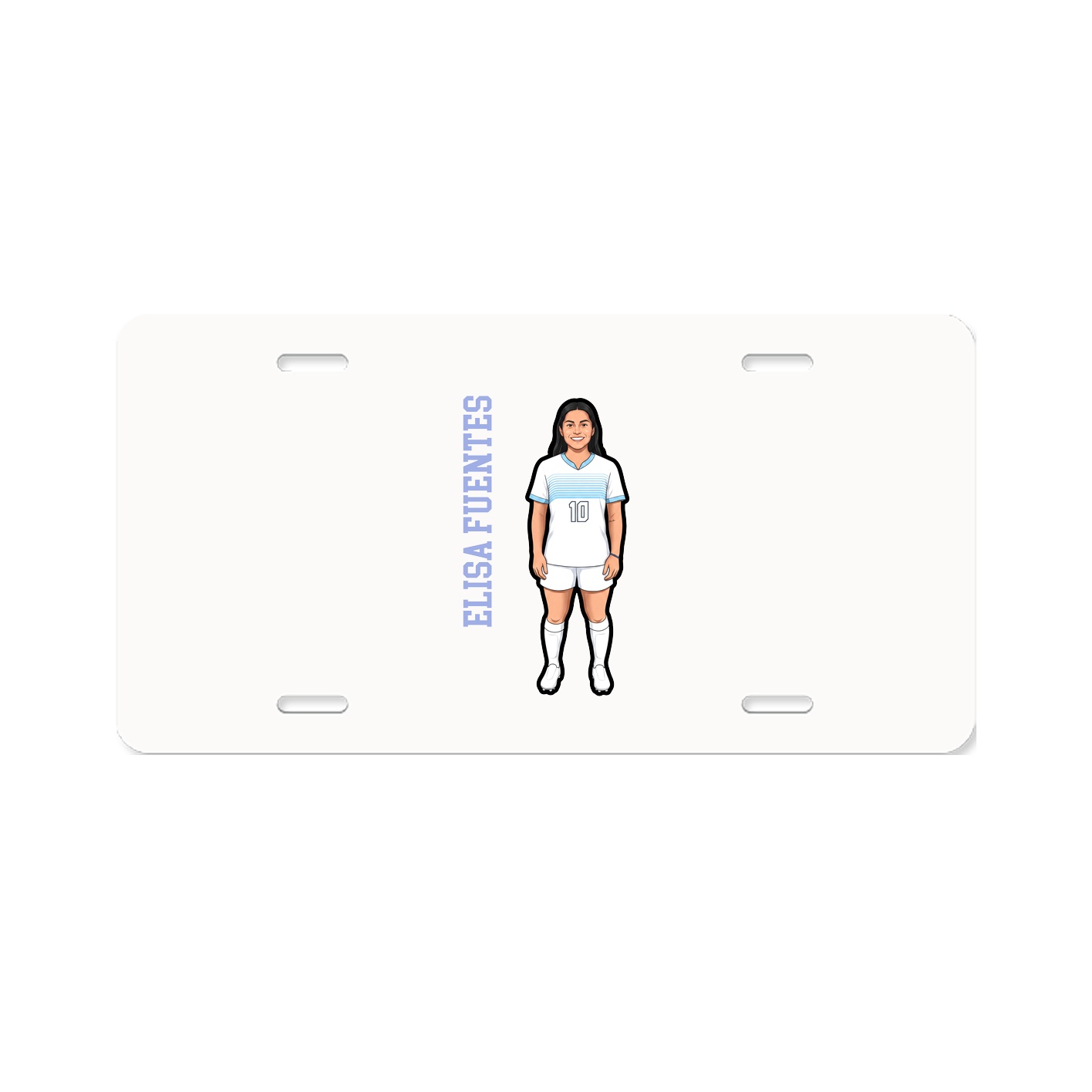 License Plate — Name Vertical in Classic