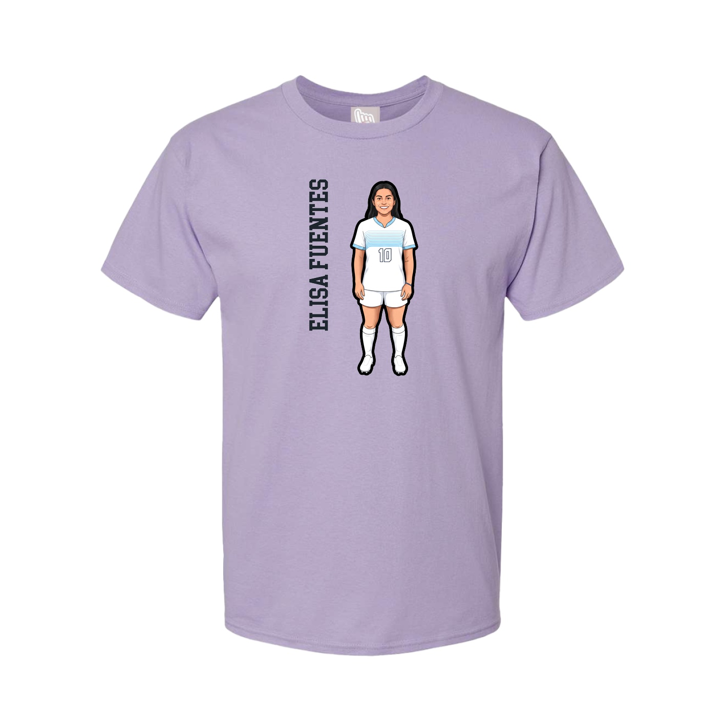 Youth Tee — Name Vertical in Purple