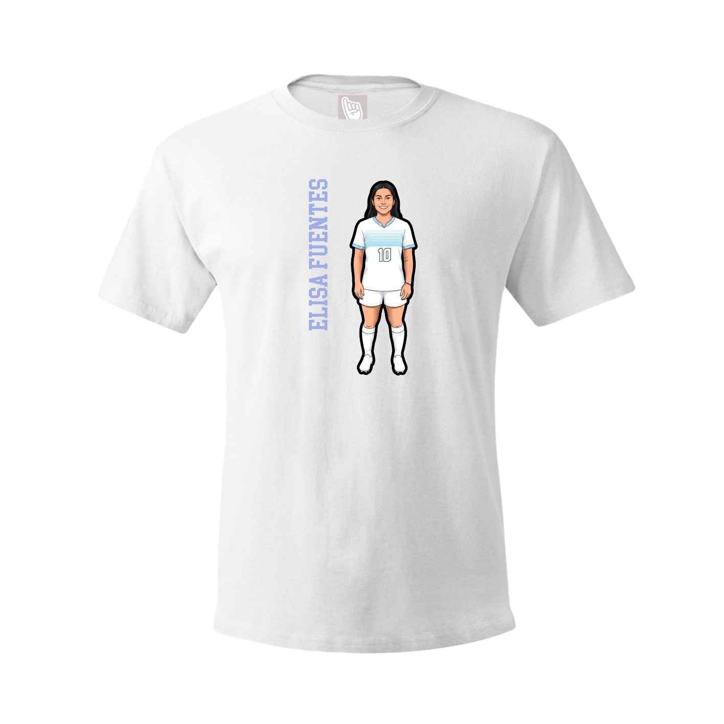 Youth Tee — Name Vertical in White