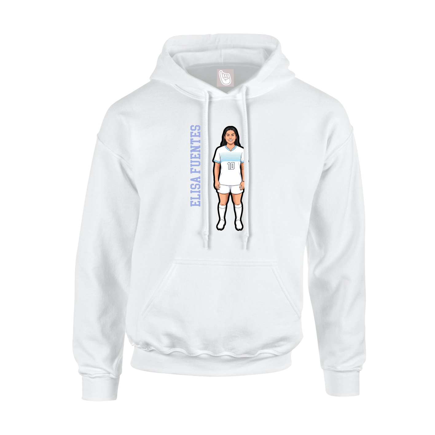 Hoodie — Name Vertical in White