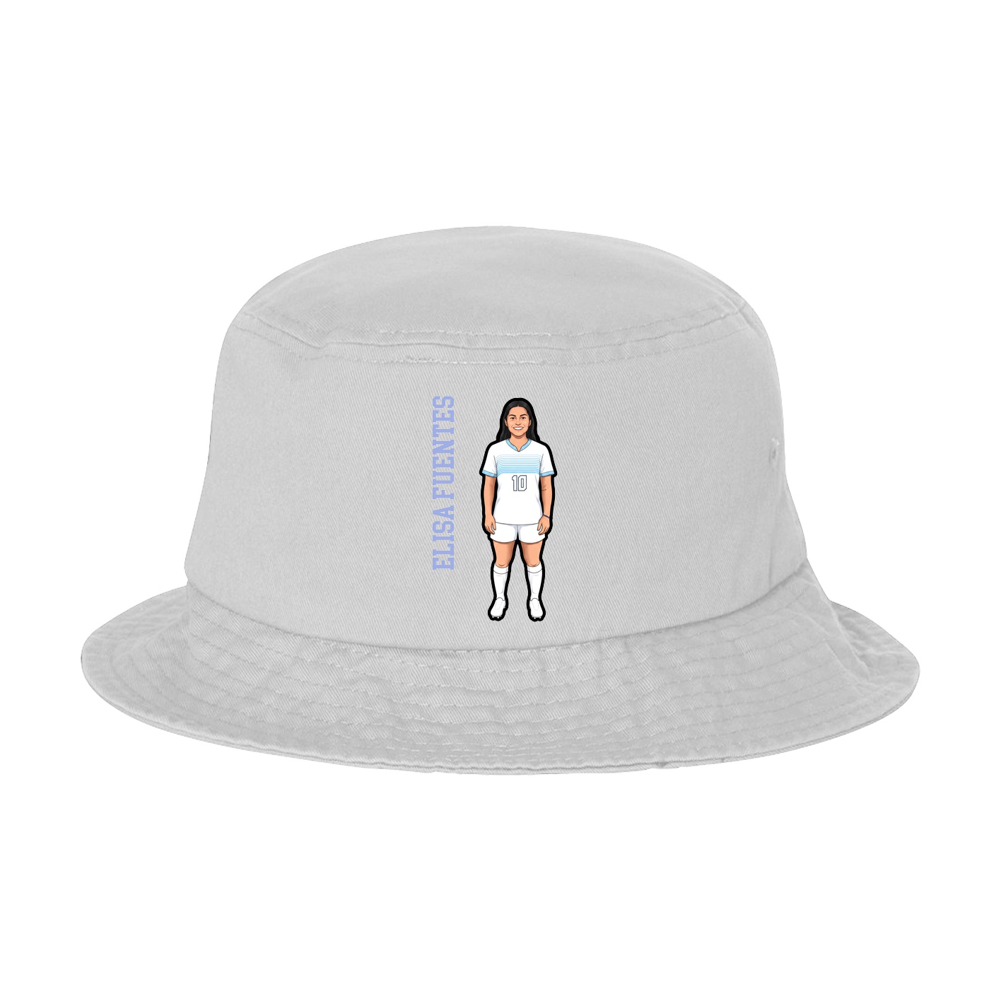 Bucket Cap — Name Vertical in White