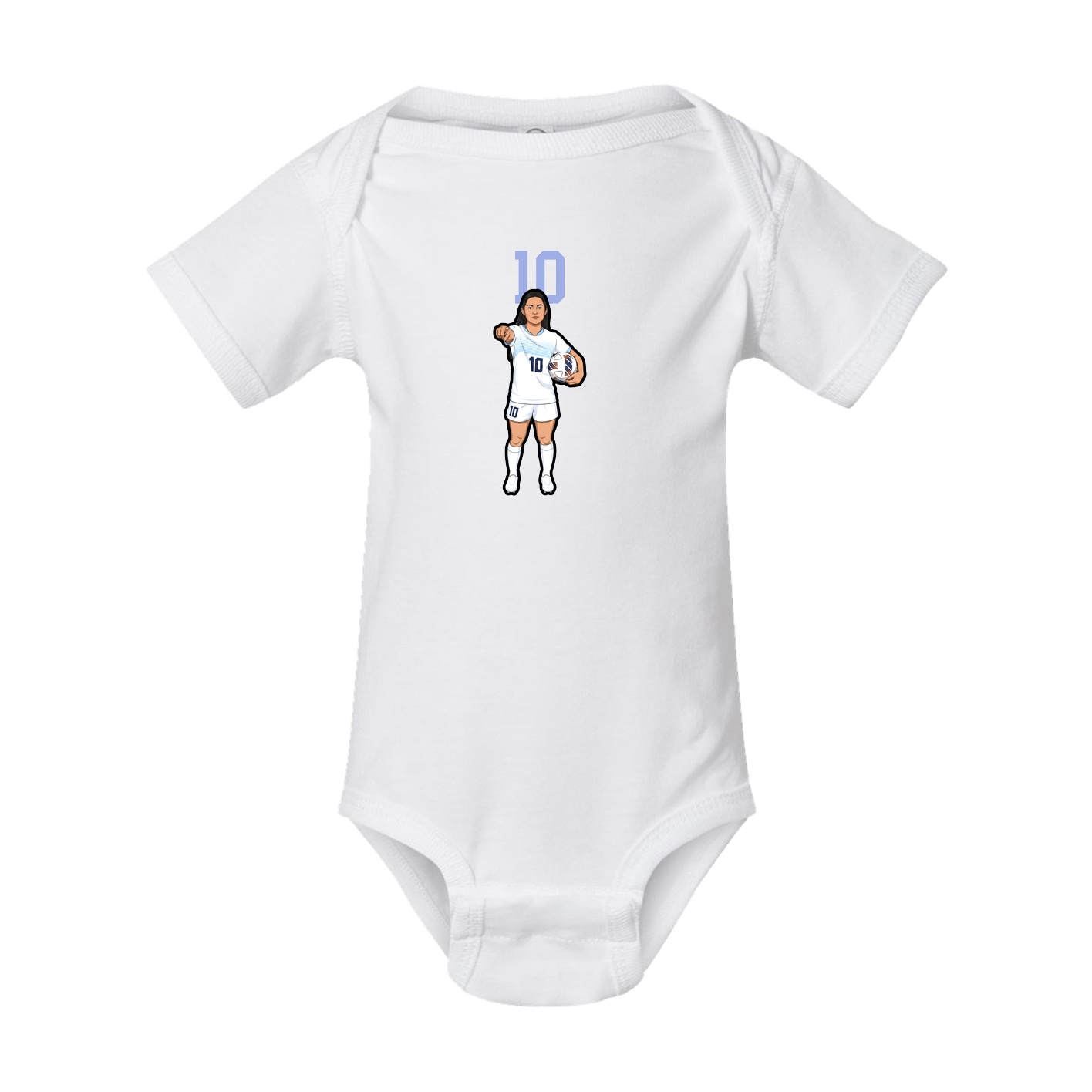 Baby Onesie — Number Top in White