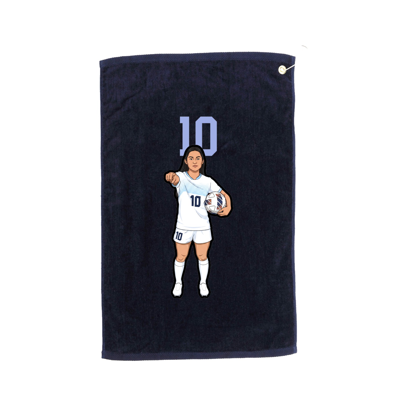 Golf Towel — Number Top in Navy