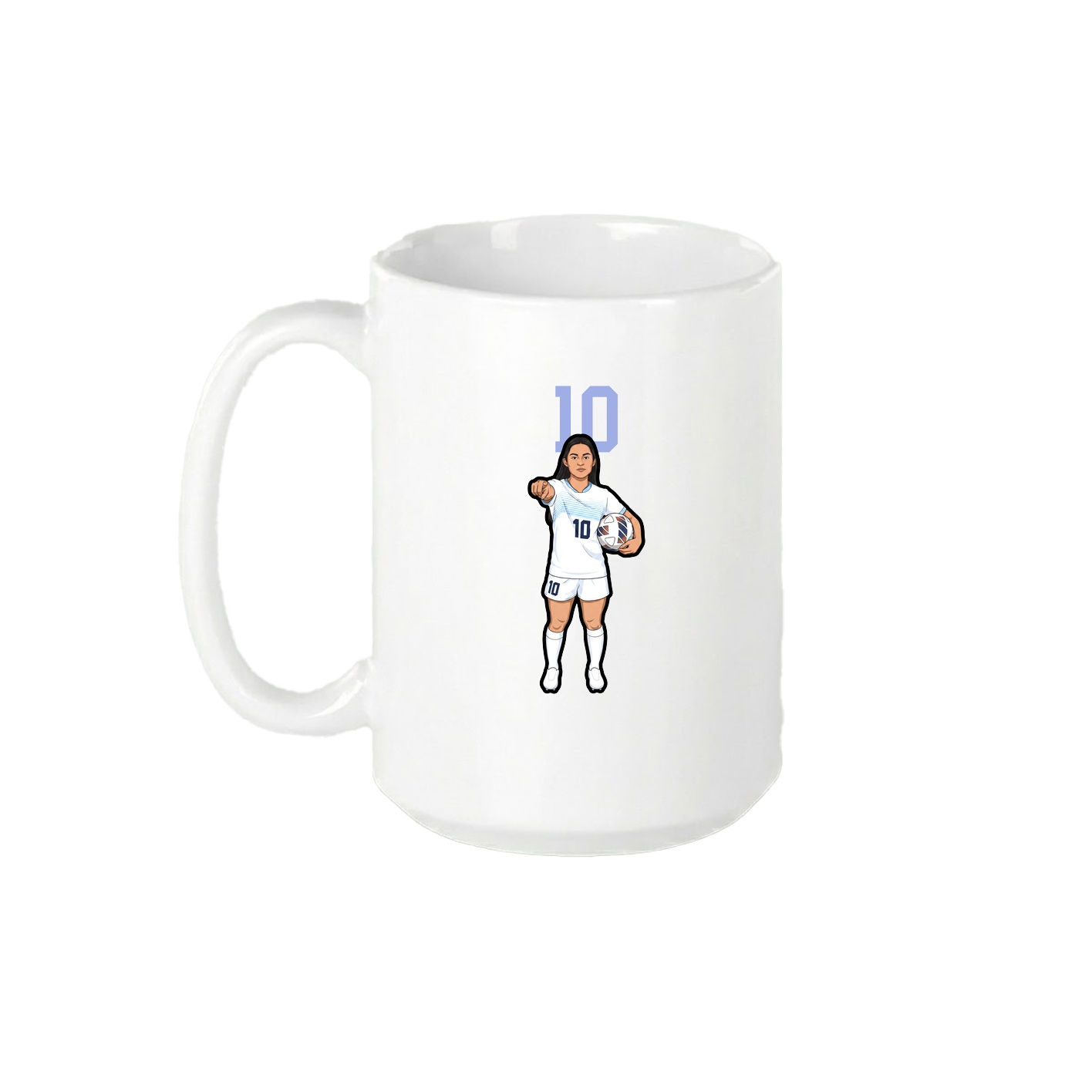 15oz Coffee Mug — Number Top in White