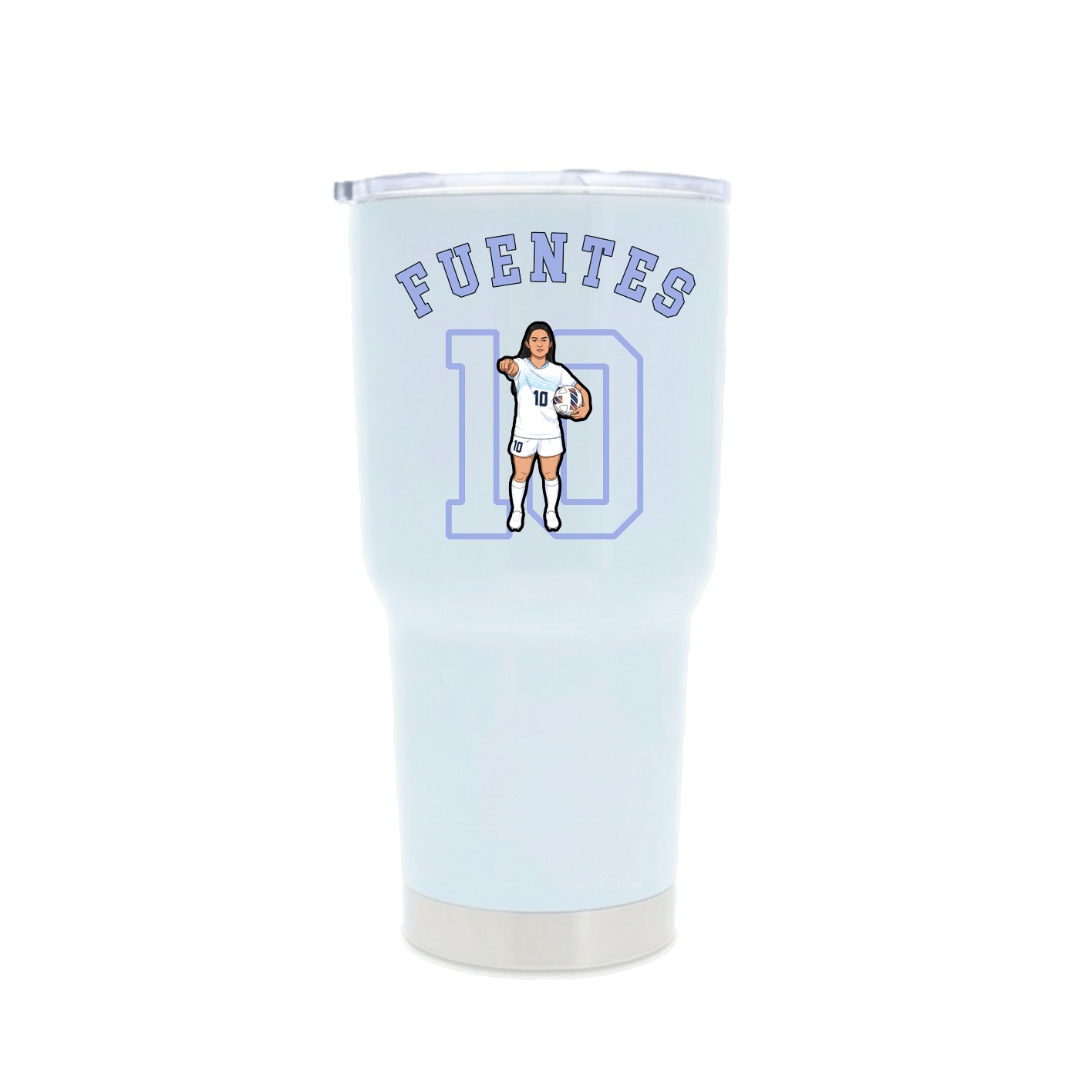 30oz Stainless Steel Tumbler — Shirsey Arch in White