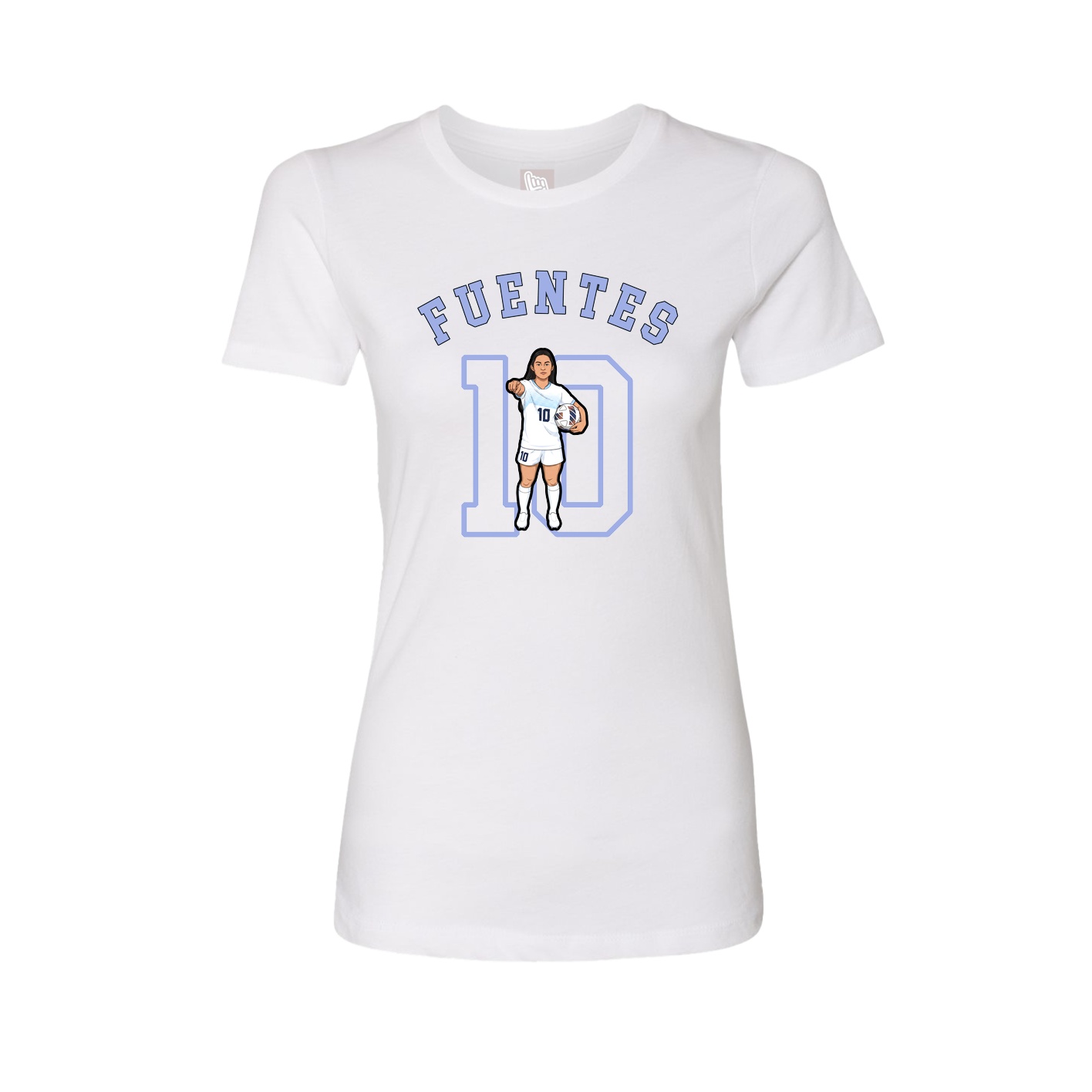 Fitted Women's Tee — Shirsey Arch in White