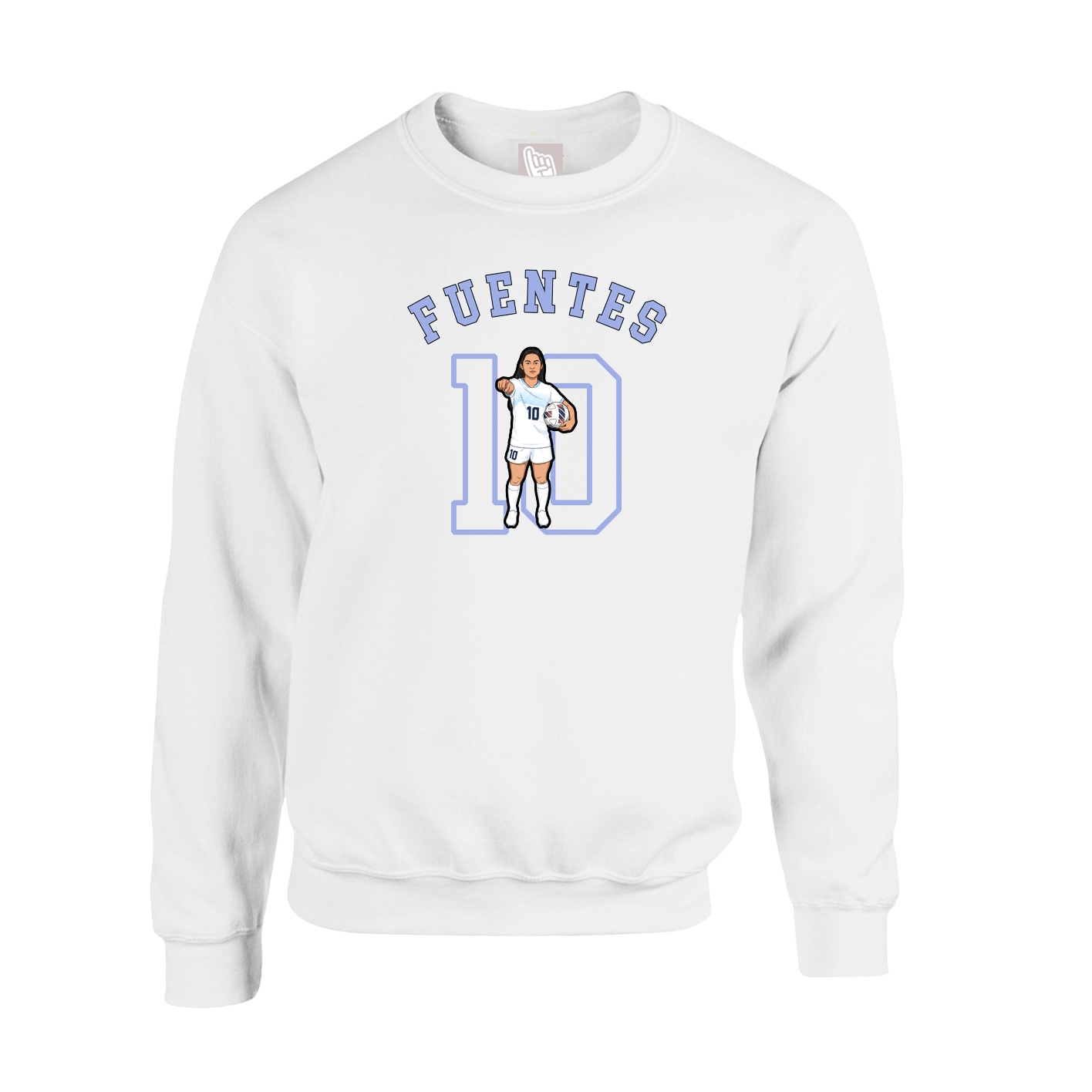 Fleece Crew — Shirsey Arch in White
