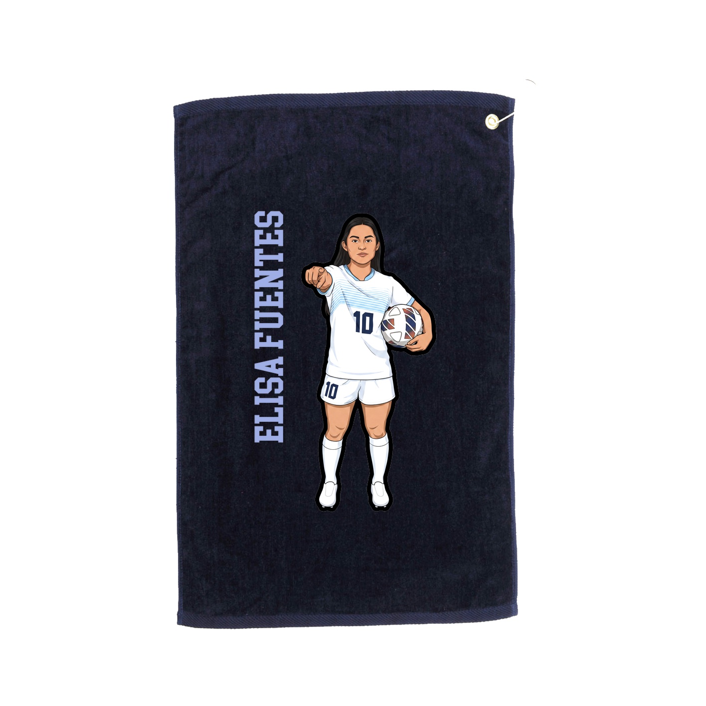 Golf Towel — Name Vertical in Navy