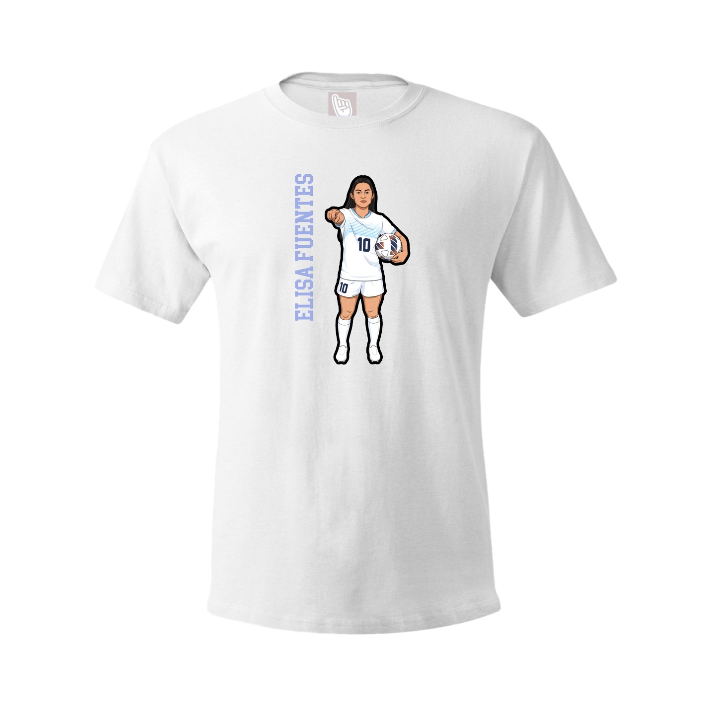 Youth Tee — Name Vertical in White