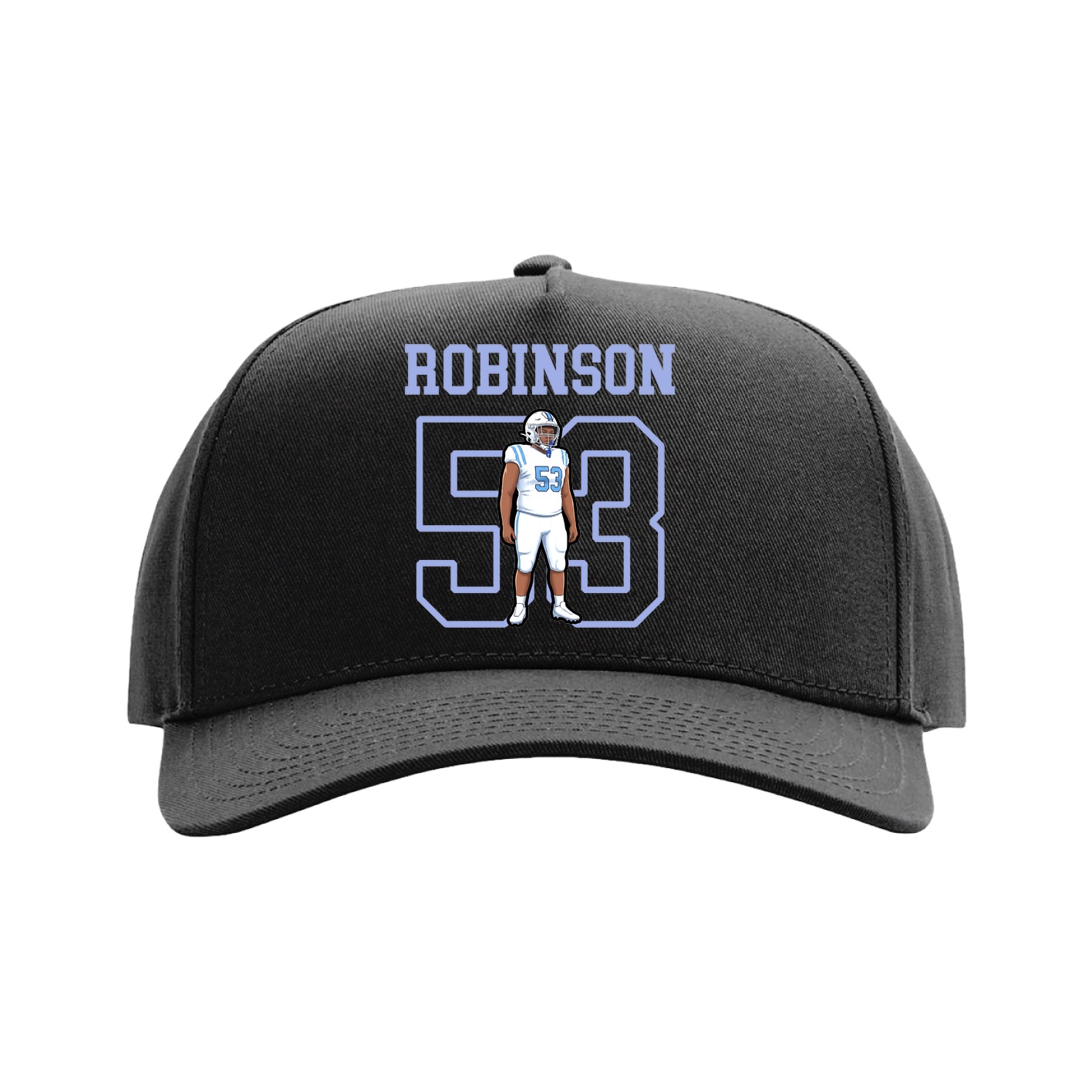 Full Fabric Five-Panel Champ Cap — Shirsey in Black
