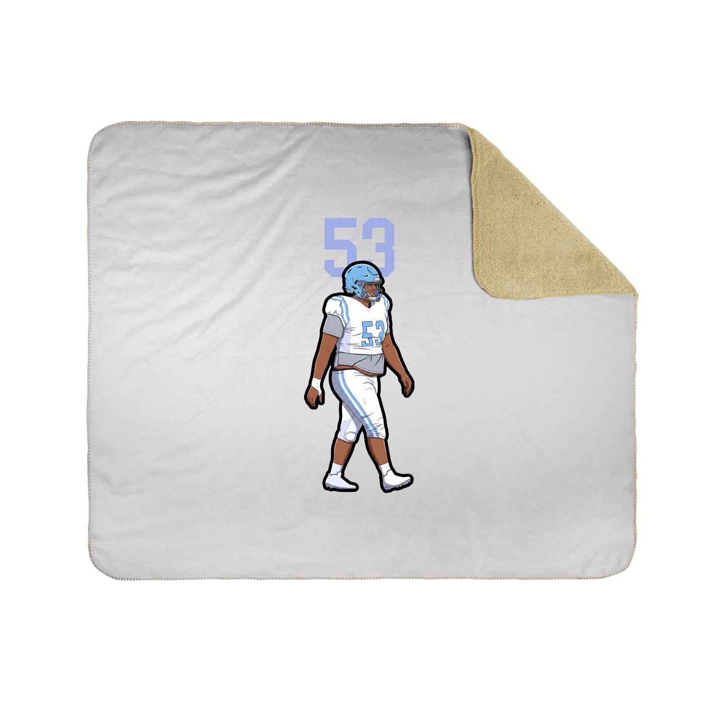 Throw Blanket — Number Top in White