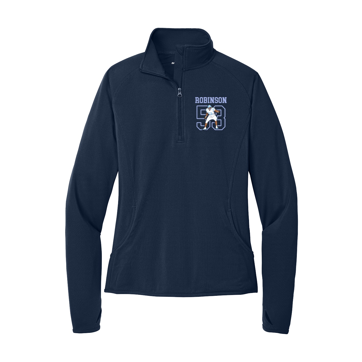 Women's Q-Zip Pullover — Shirsey in Navy
