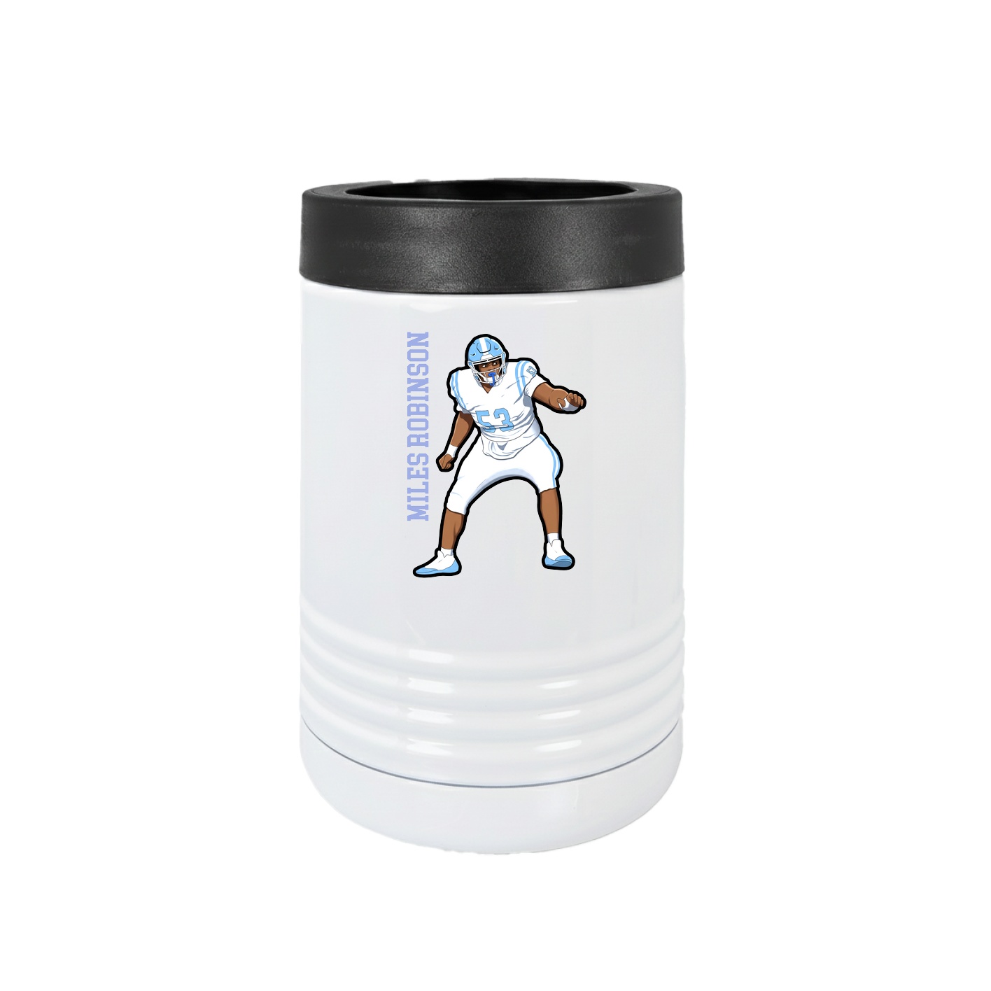 Beverage Holder — Name Vertical in White