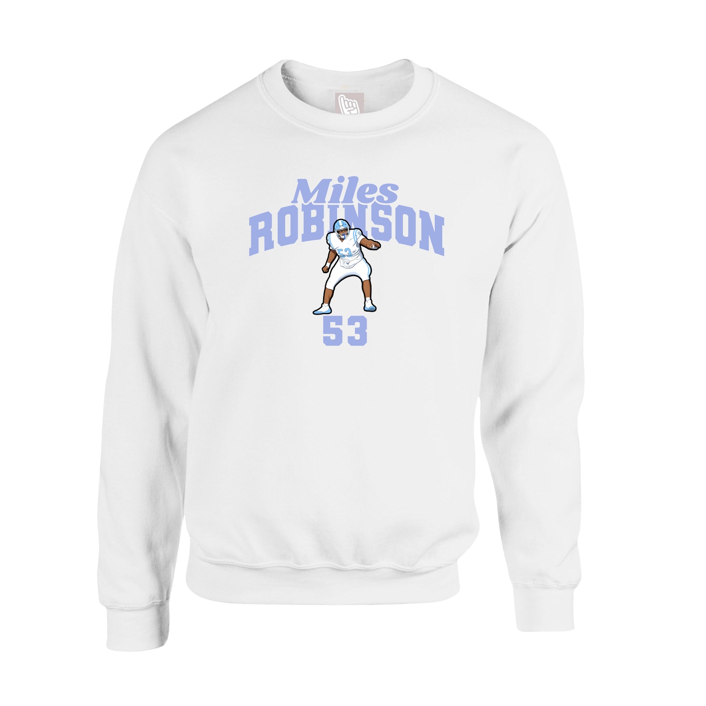 Fleece Crew — Signature Arch in White
