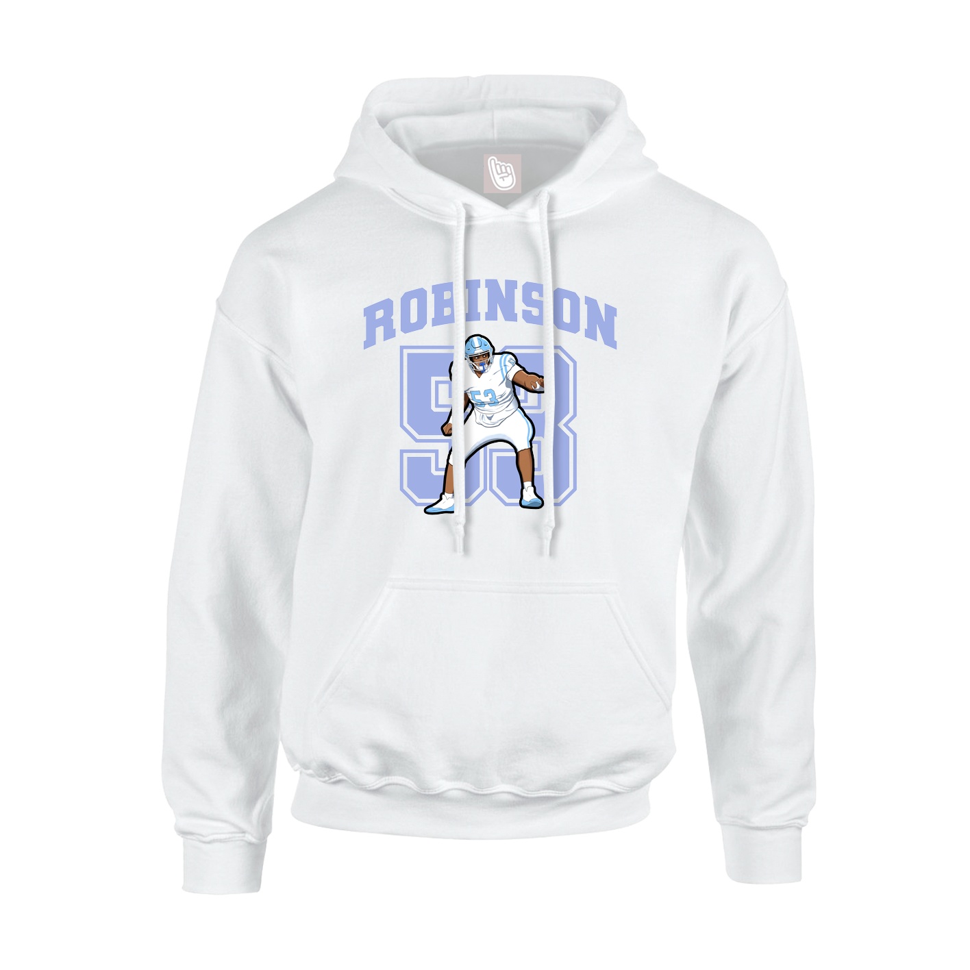 Youth Hoodie — Number in White