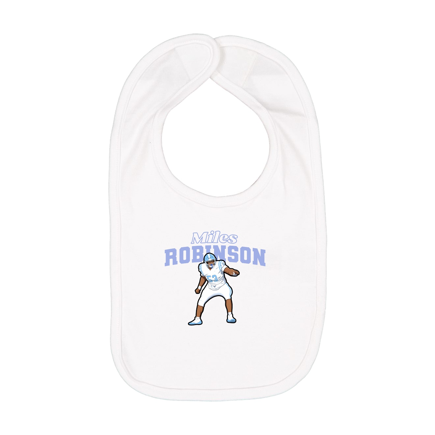 Infant Bib — Name Arch in White
