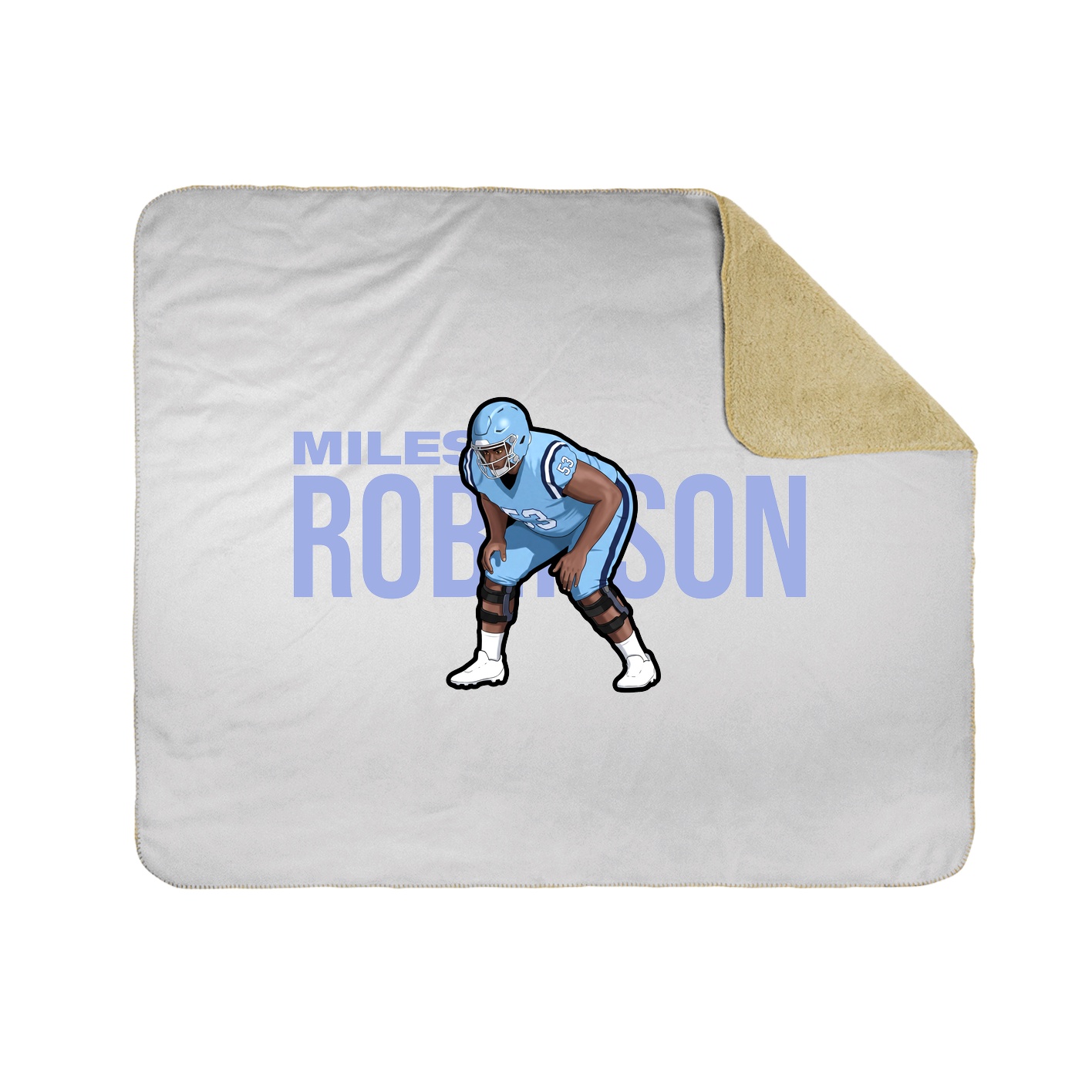 Throw Blanket — Player Name in White