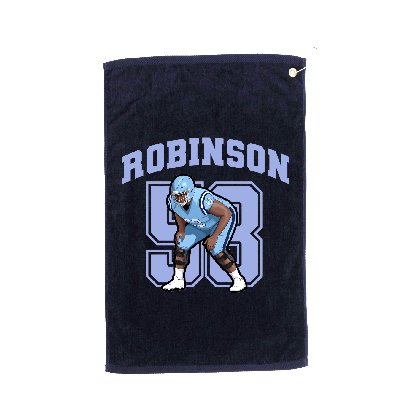 Golf Towel — Number in Navy