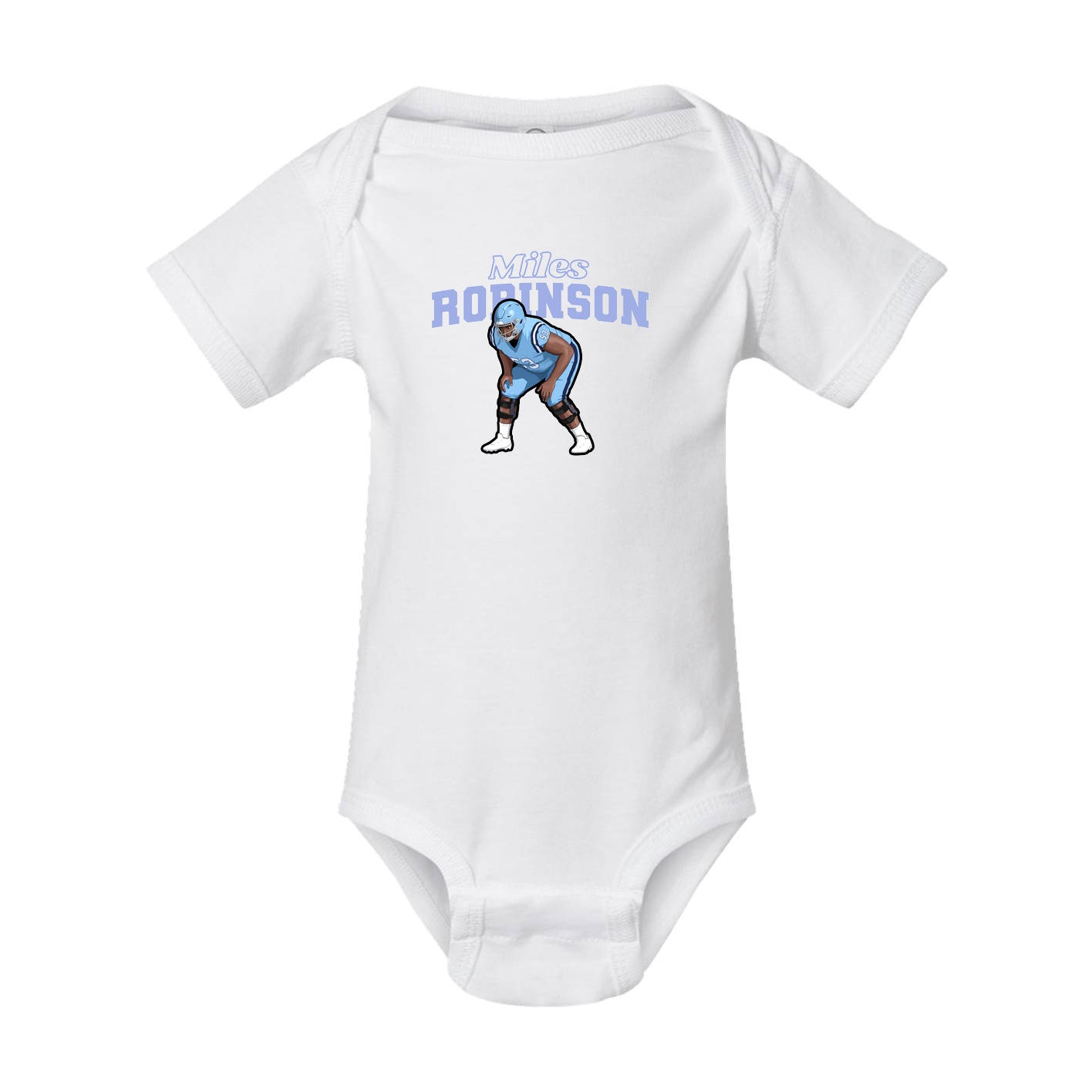 Baby Onesie — Name Arch in White