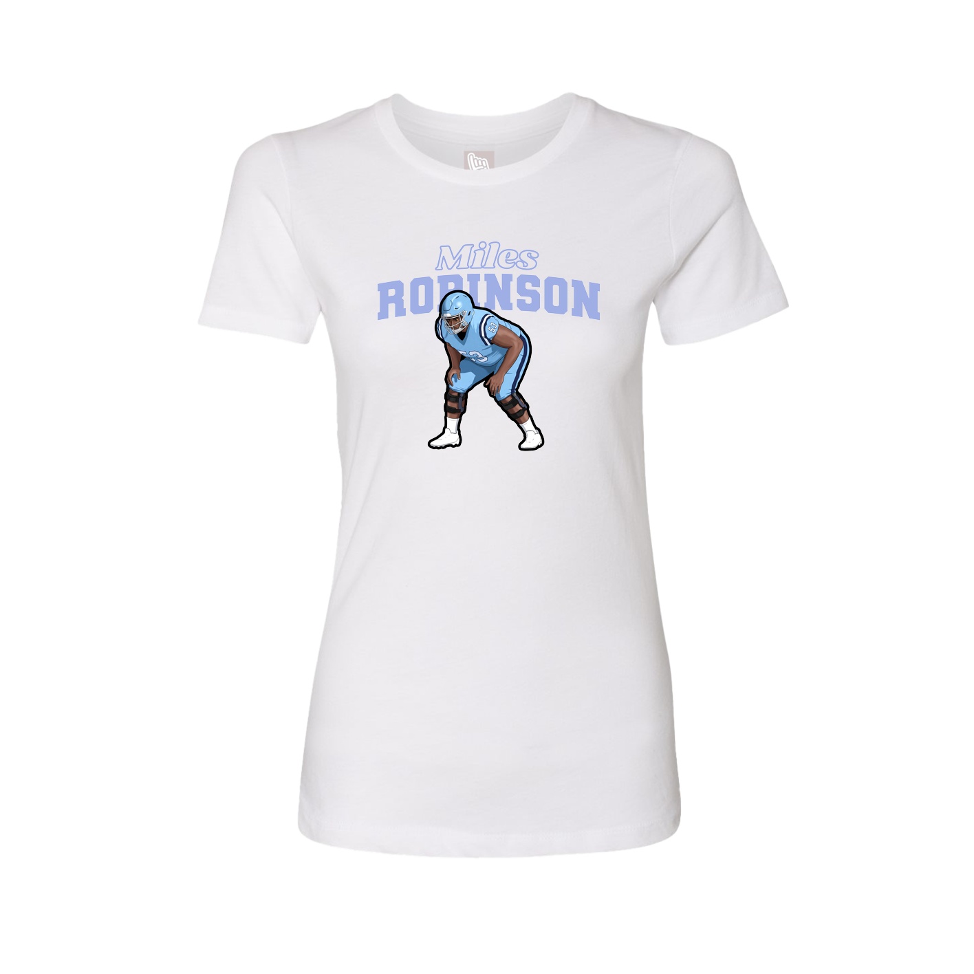 Womens Tee — Name Arch in White