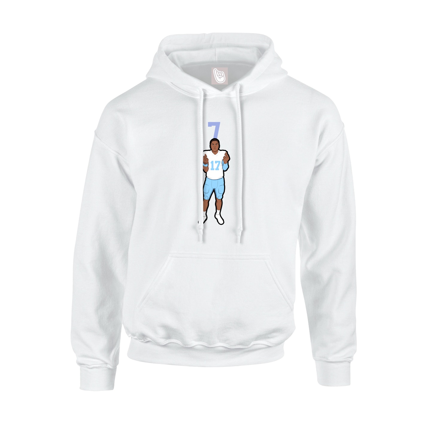 Hoodie — Number Top in White