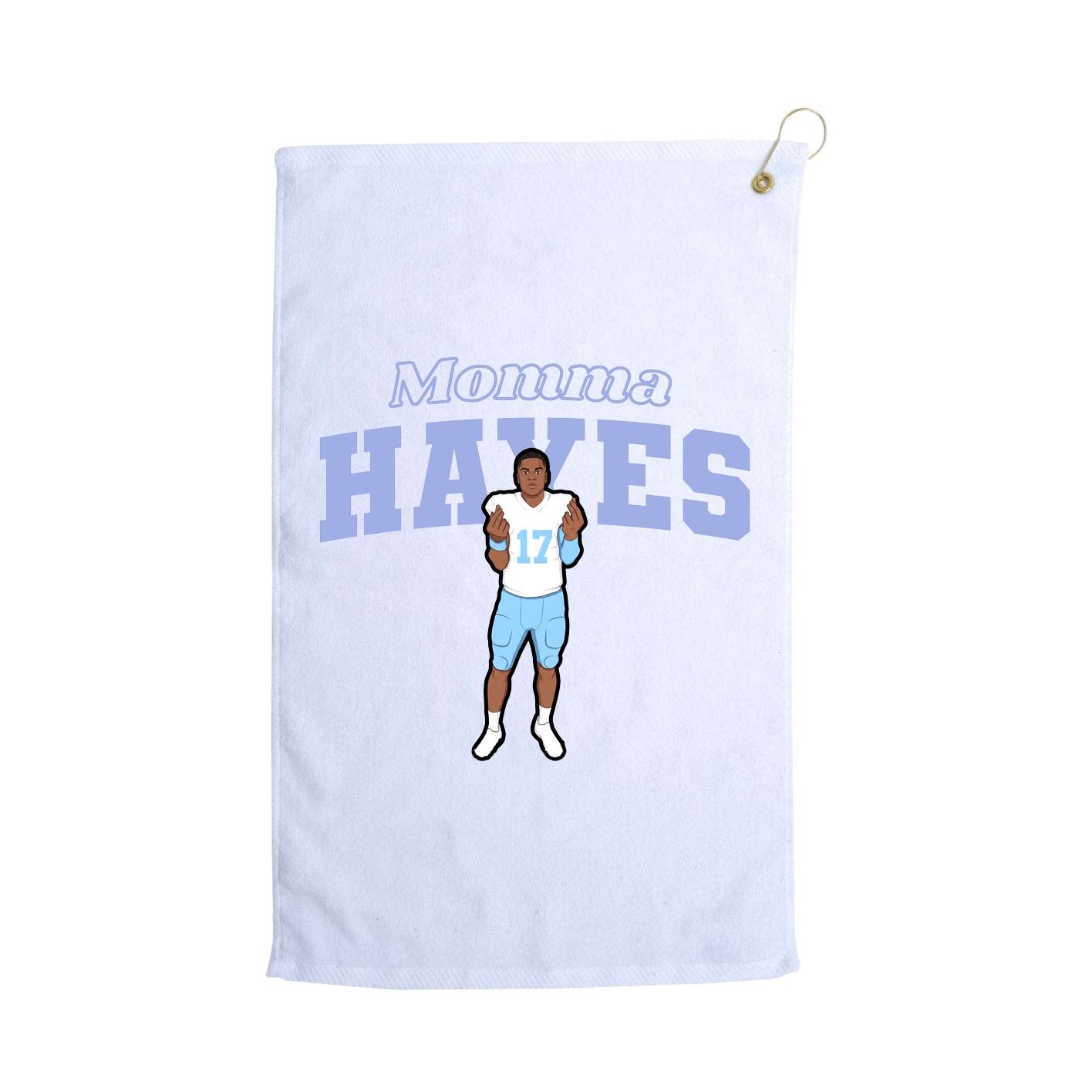 Golf Towel — Mothers Day Block in White