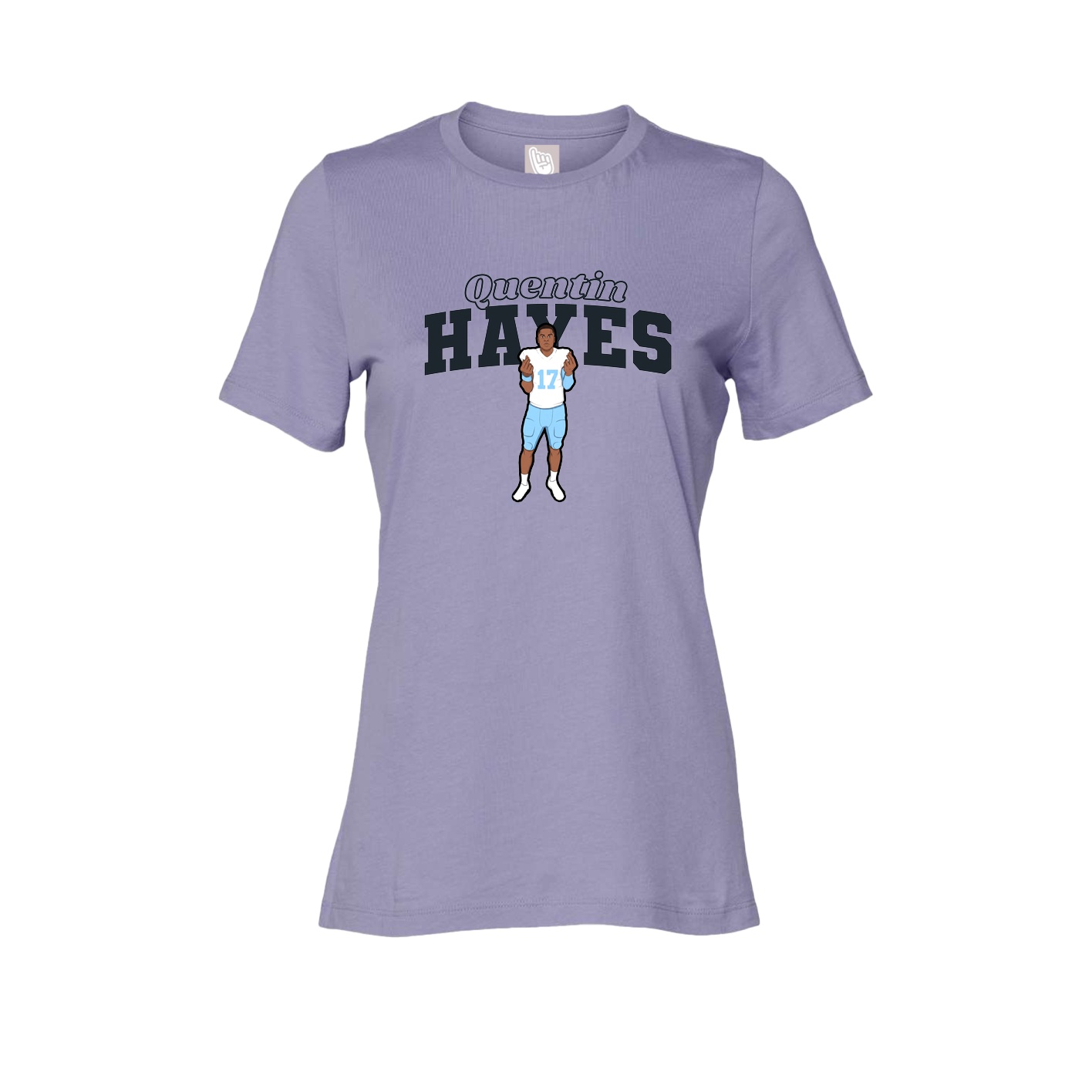 Womens Tee — Name Arch in Purple