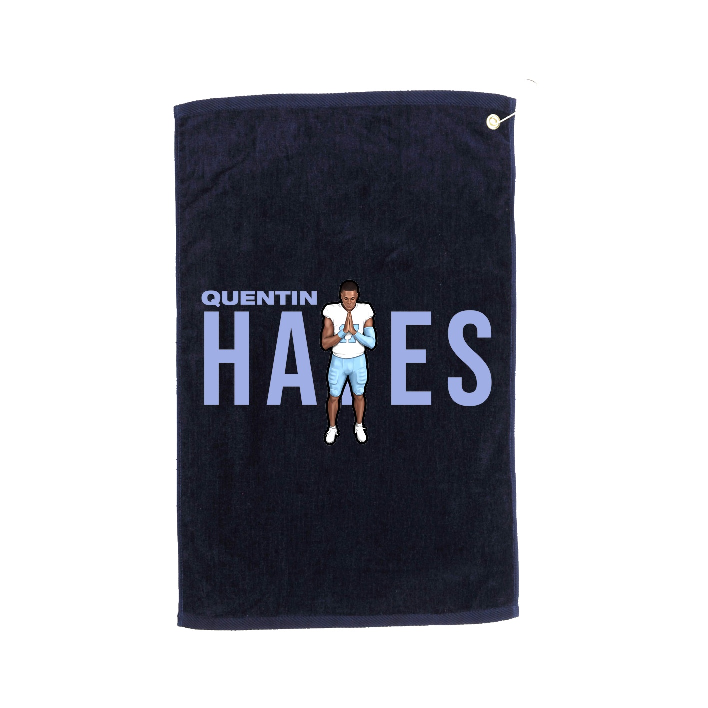 Golf Towel — Player Name in Navy