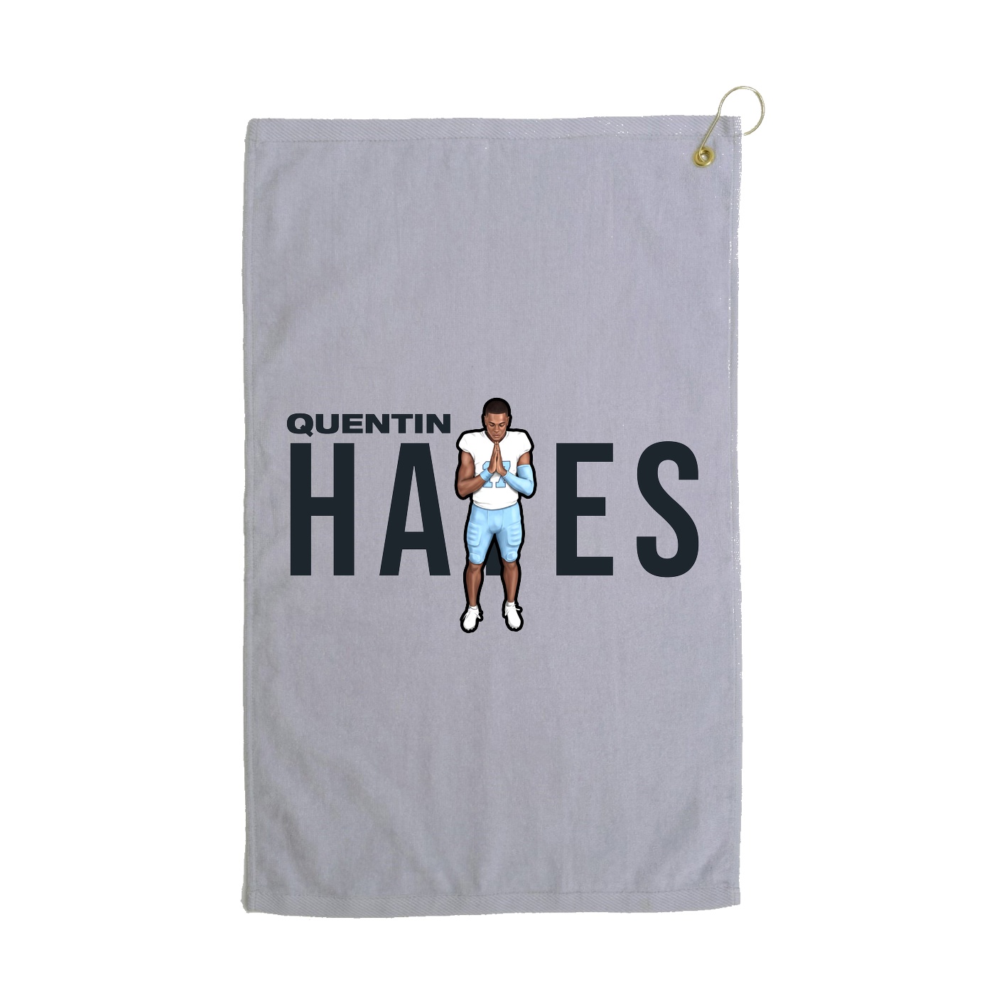 Golf Towel — Player Name in Grey