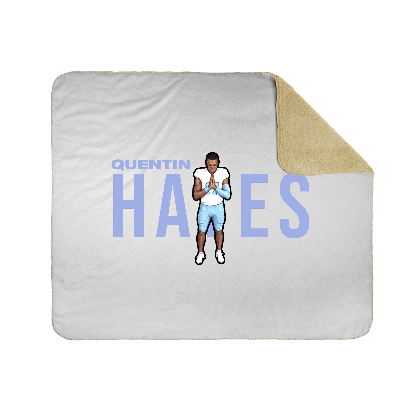 Throw Blanket — Player Name in White