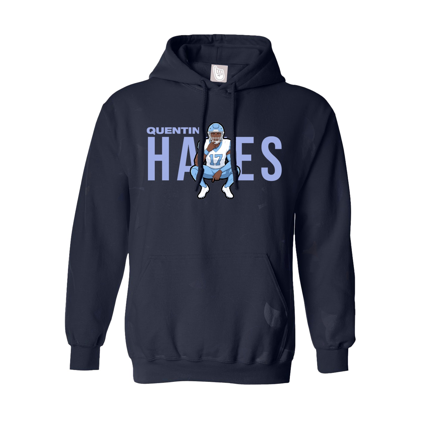 Hoodie — Player Name in Navy