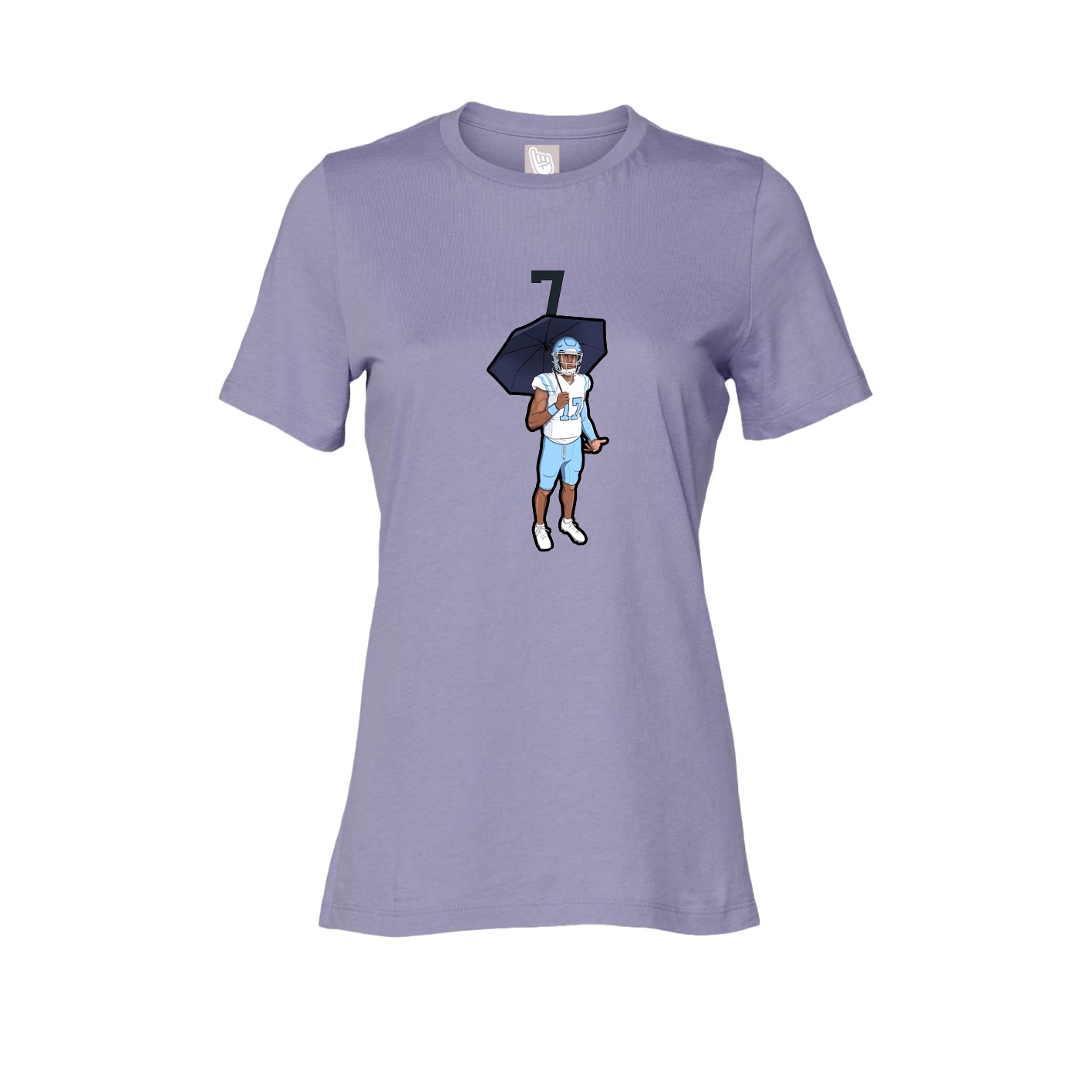 Womens Tee — Number Top in Purple