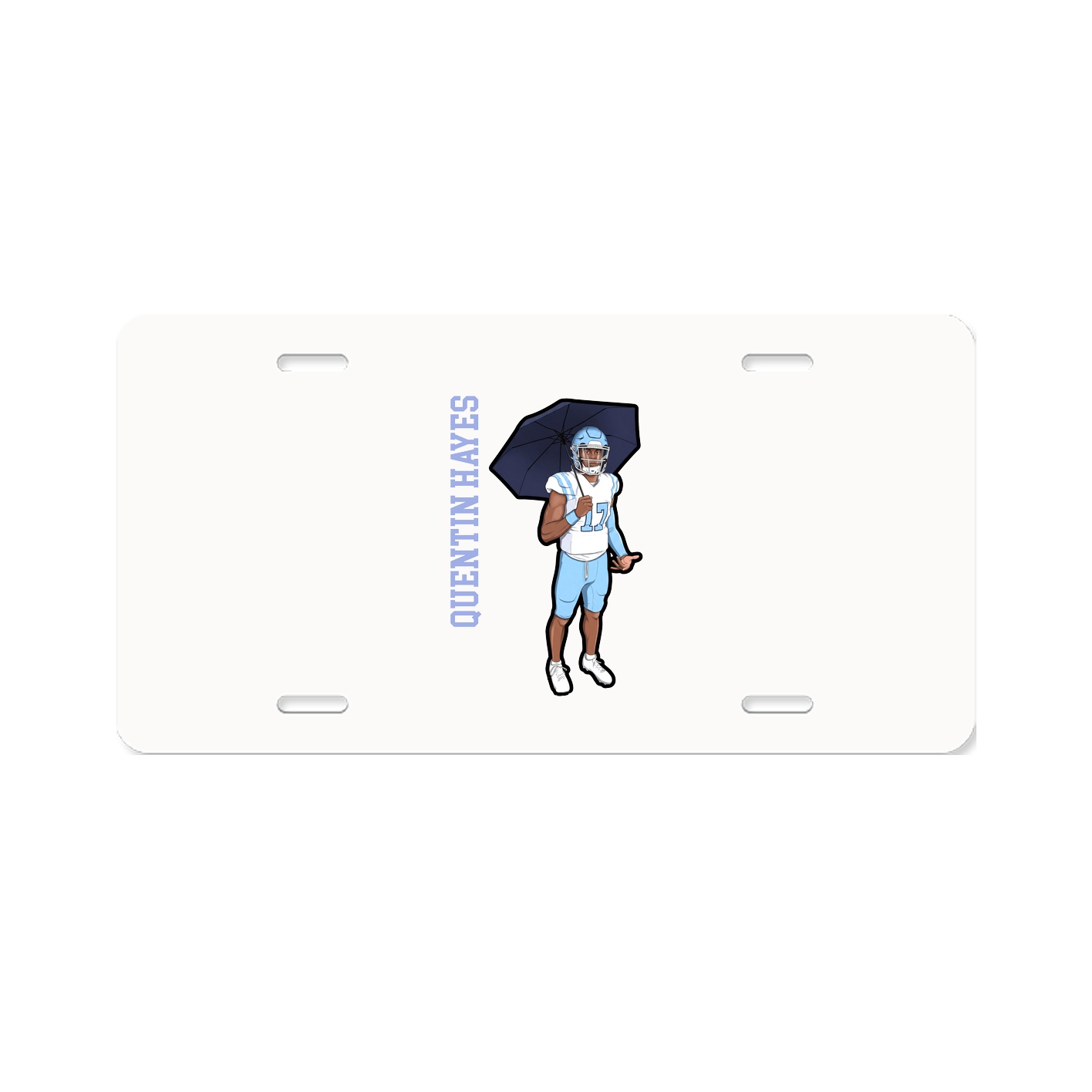 License Plate — Name Vertical in Classic