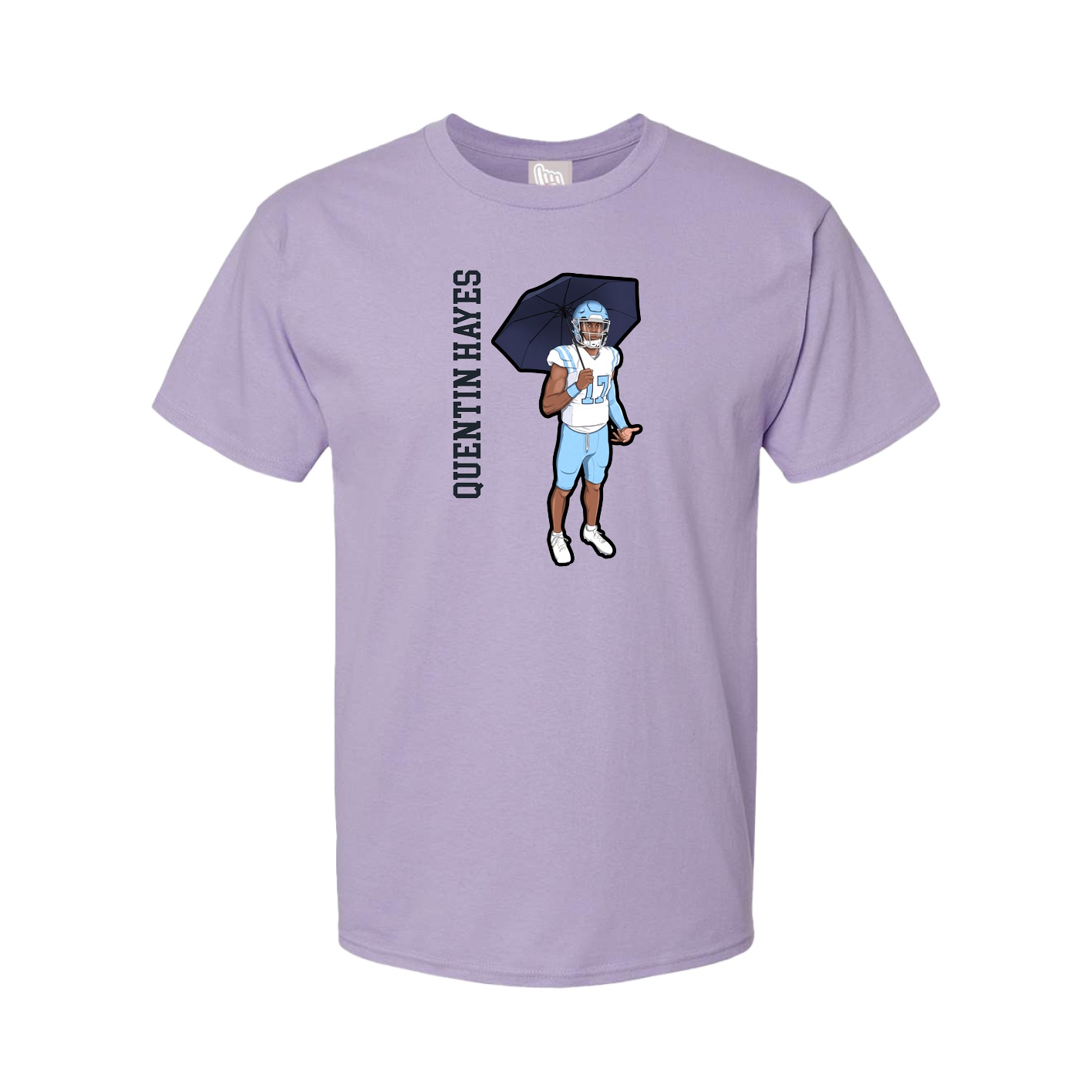 Youth Tee — Name Vertical in Purple