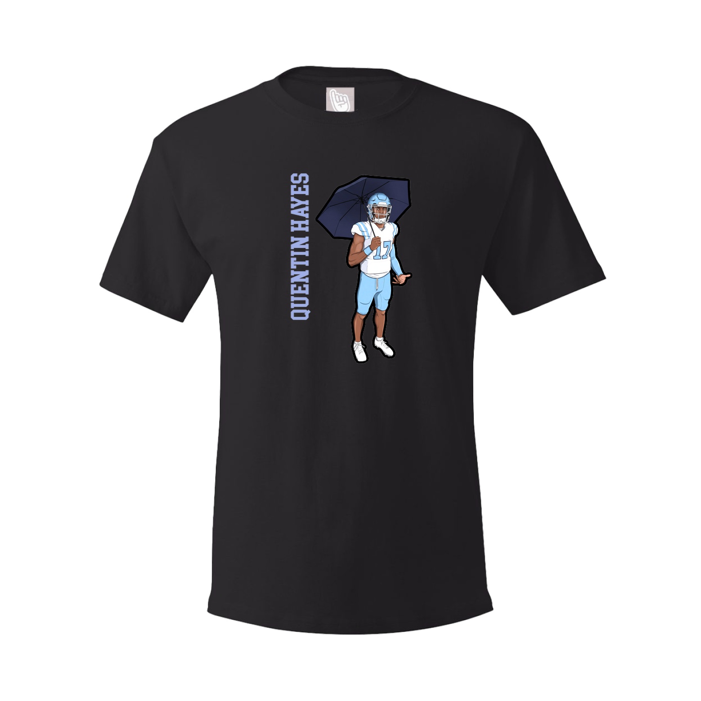 Youth Tee — Name Vertical in Black