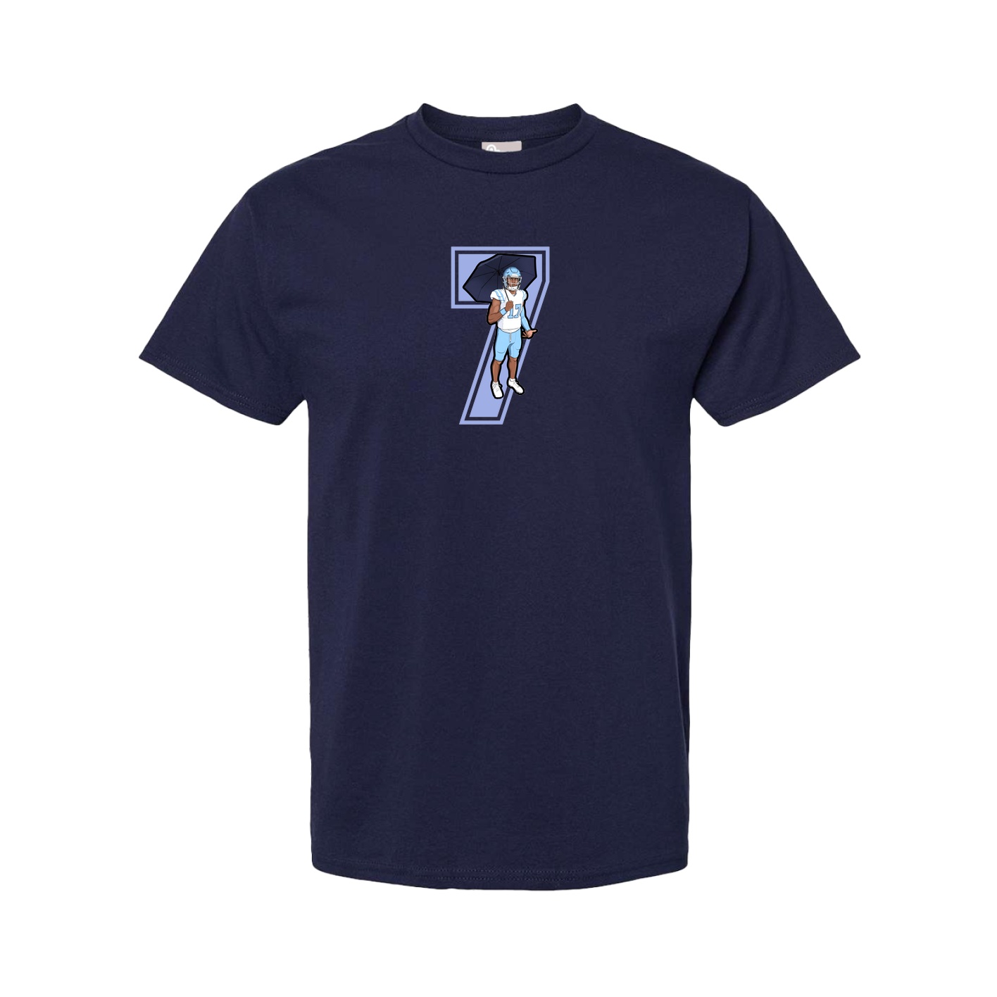 Youth Tee — Number in Navy
