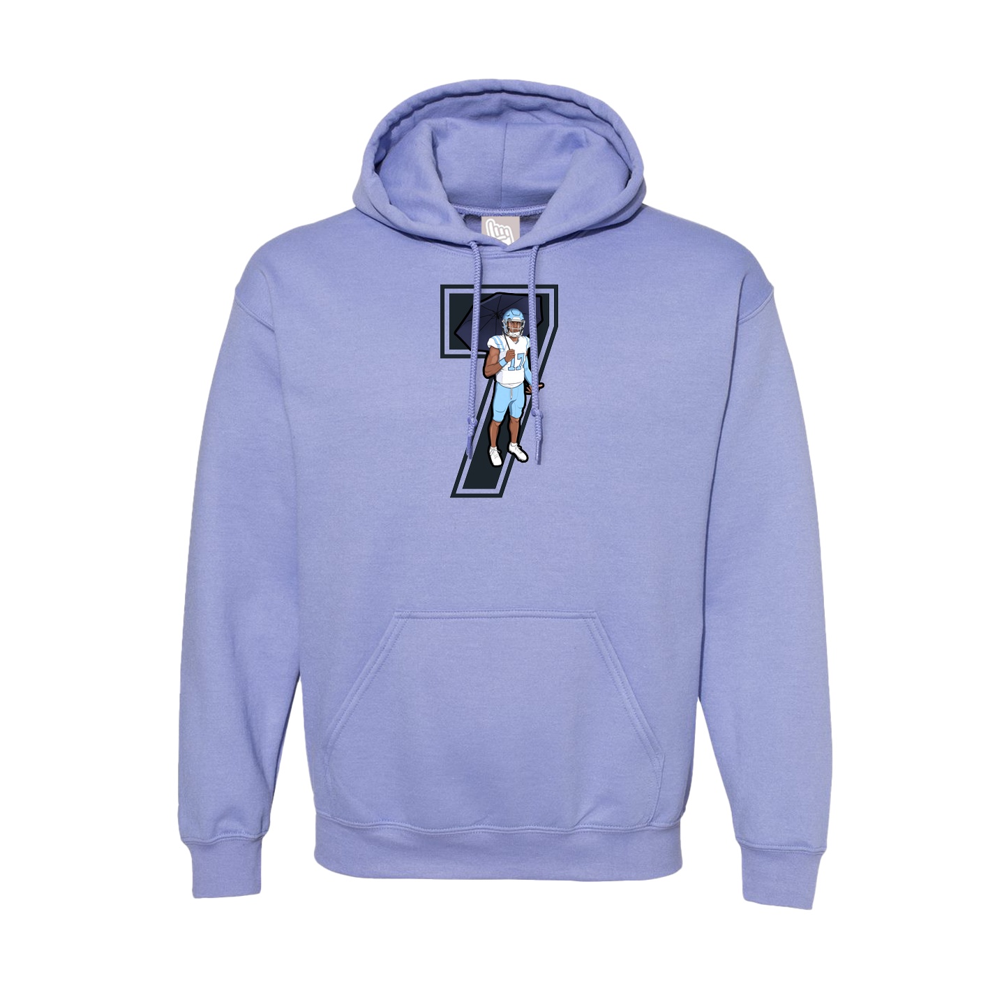 Hoodie — Number in Purple