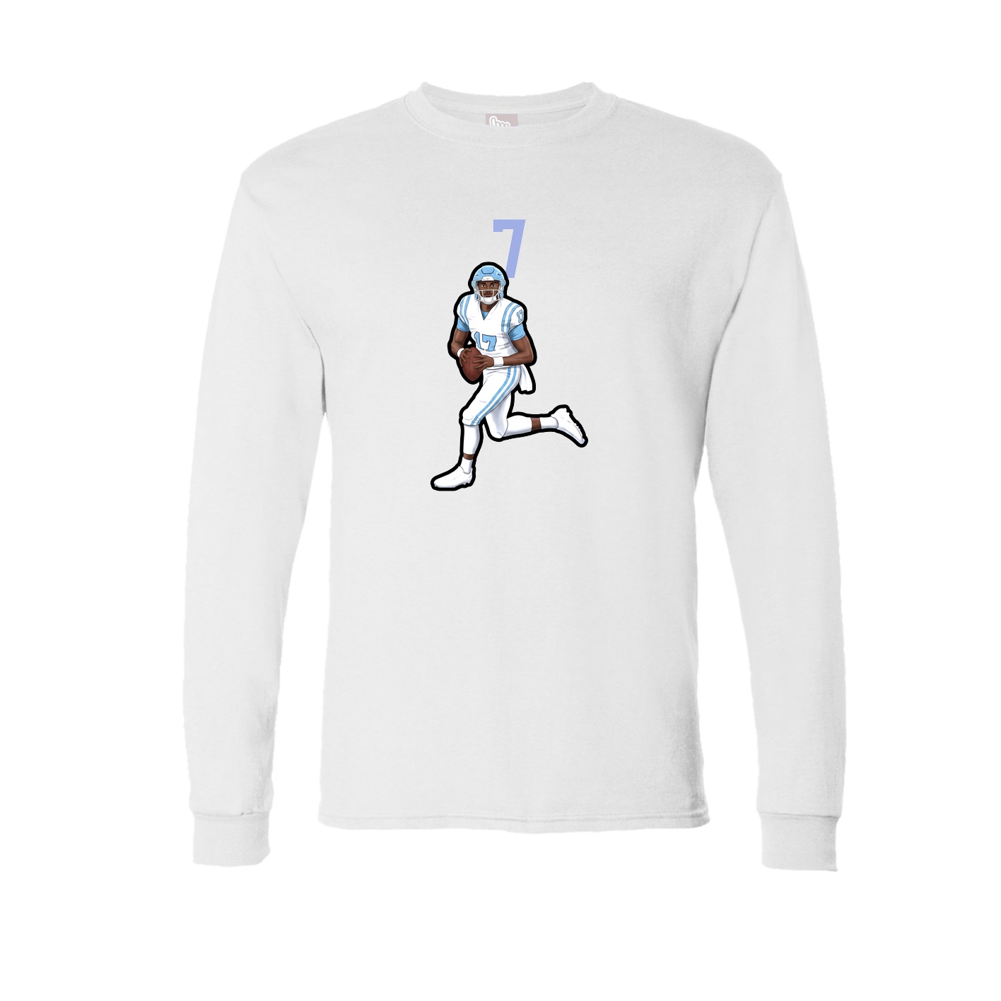 Long Sleeve Tee — Number Top in White