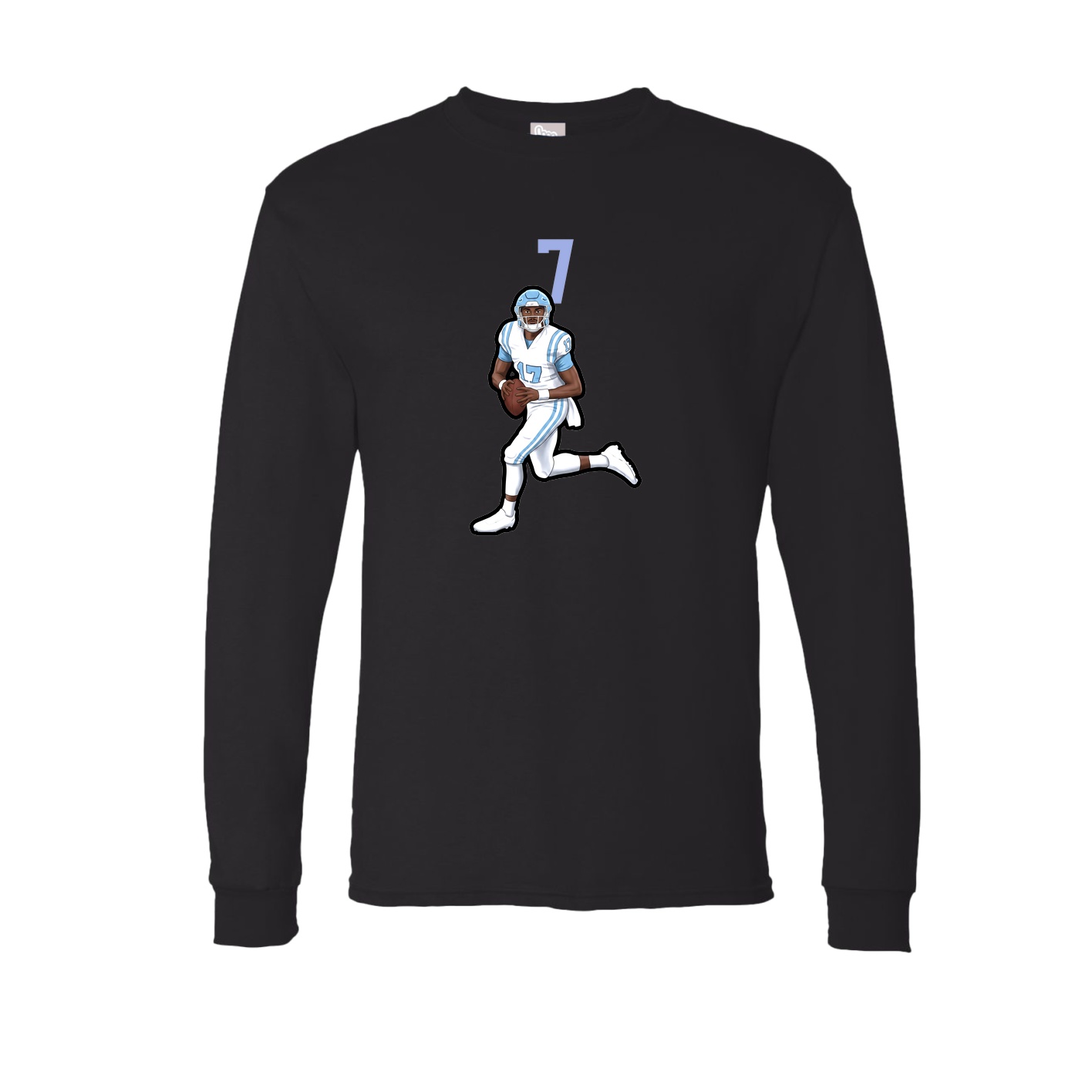 Long Sleeve Tee — Number Top in Black