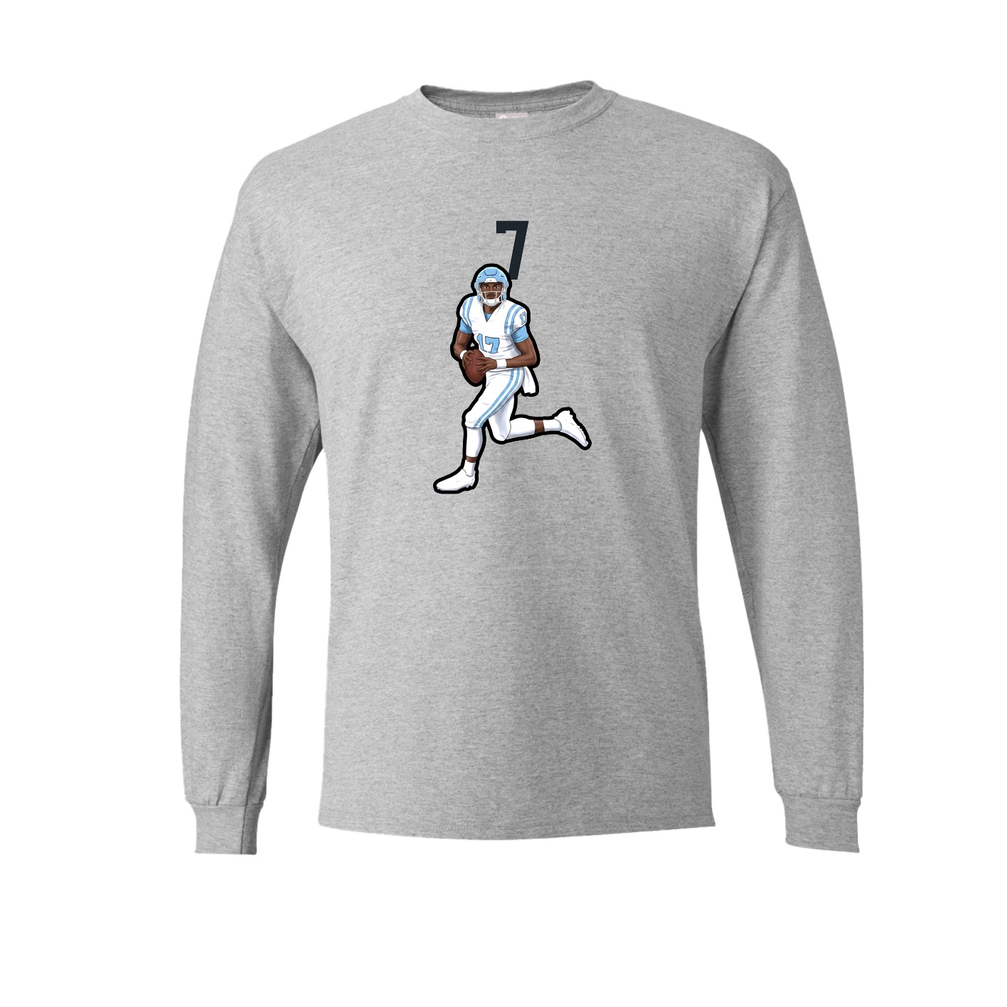 Long Sleeve Tee — Number Top in Grey