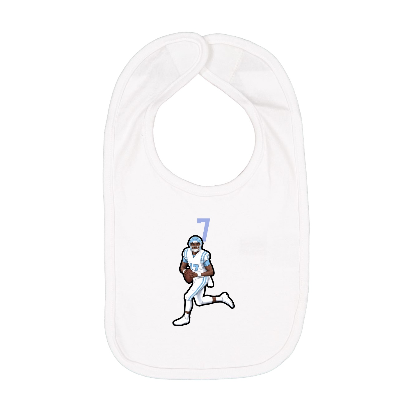 Infant Bib — Number Top in White
