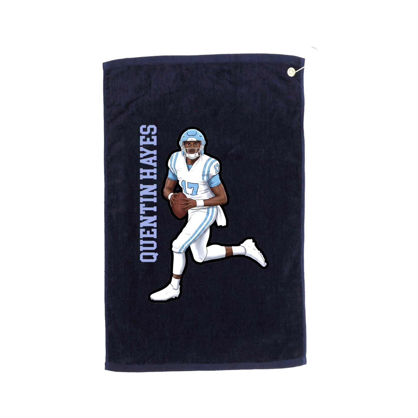 Golf Towel — Name Vertical in Navy
