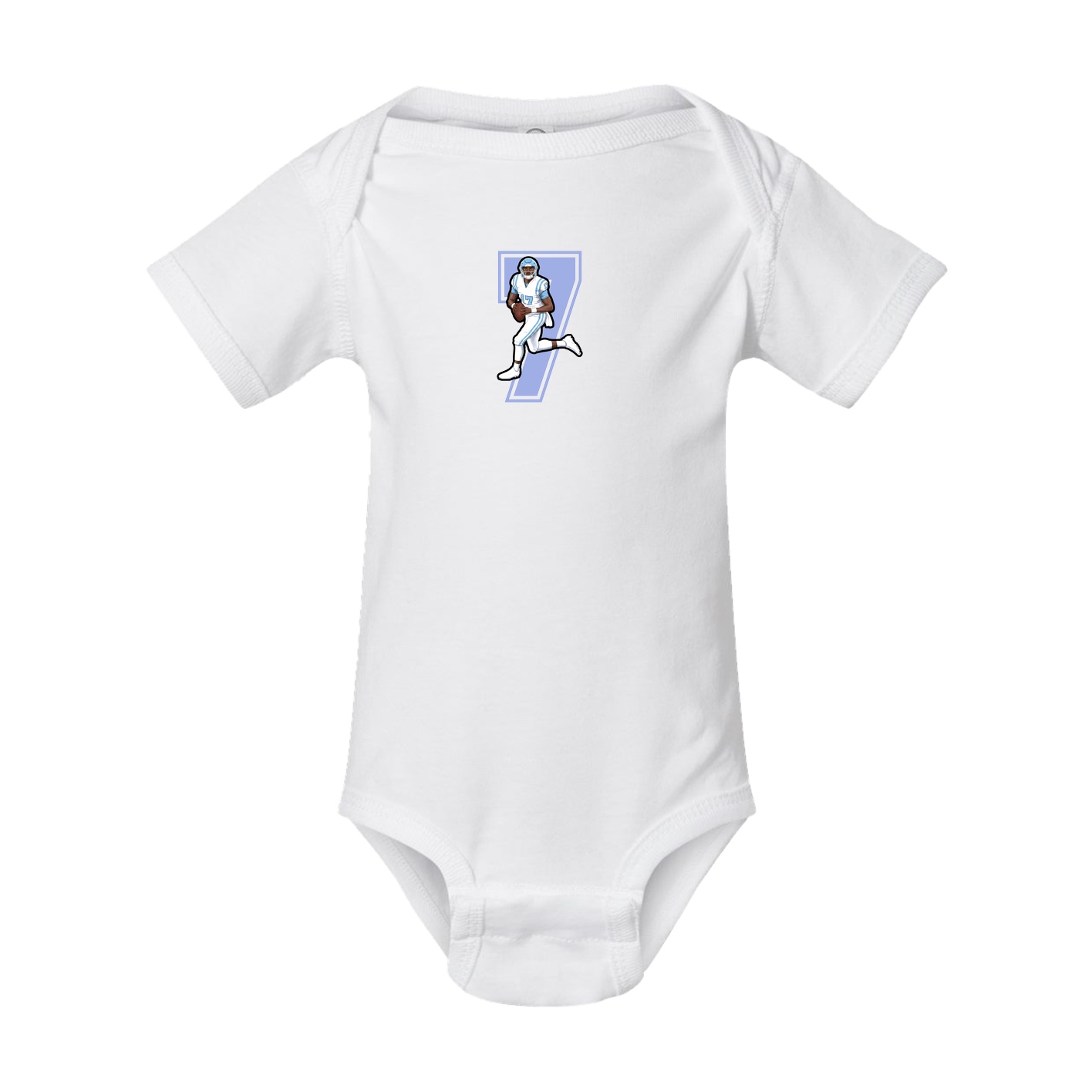 Baby Onesie — Number in White
