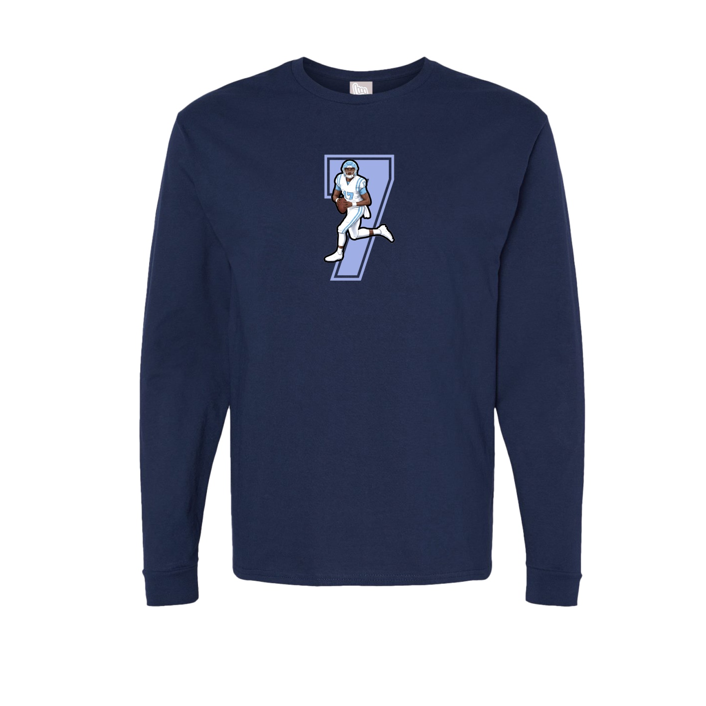 Long Sleeve Tee — Number in Navy