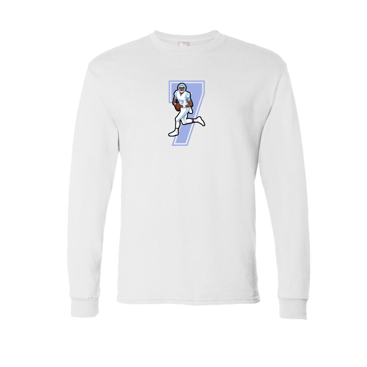 Long Sleeve Tee — Number in White