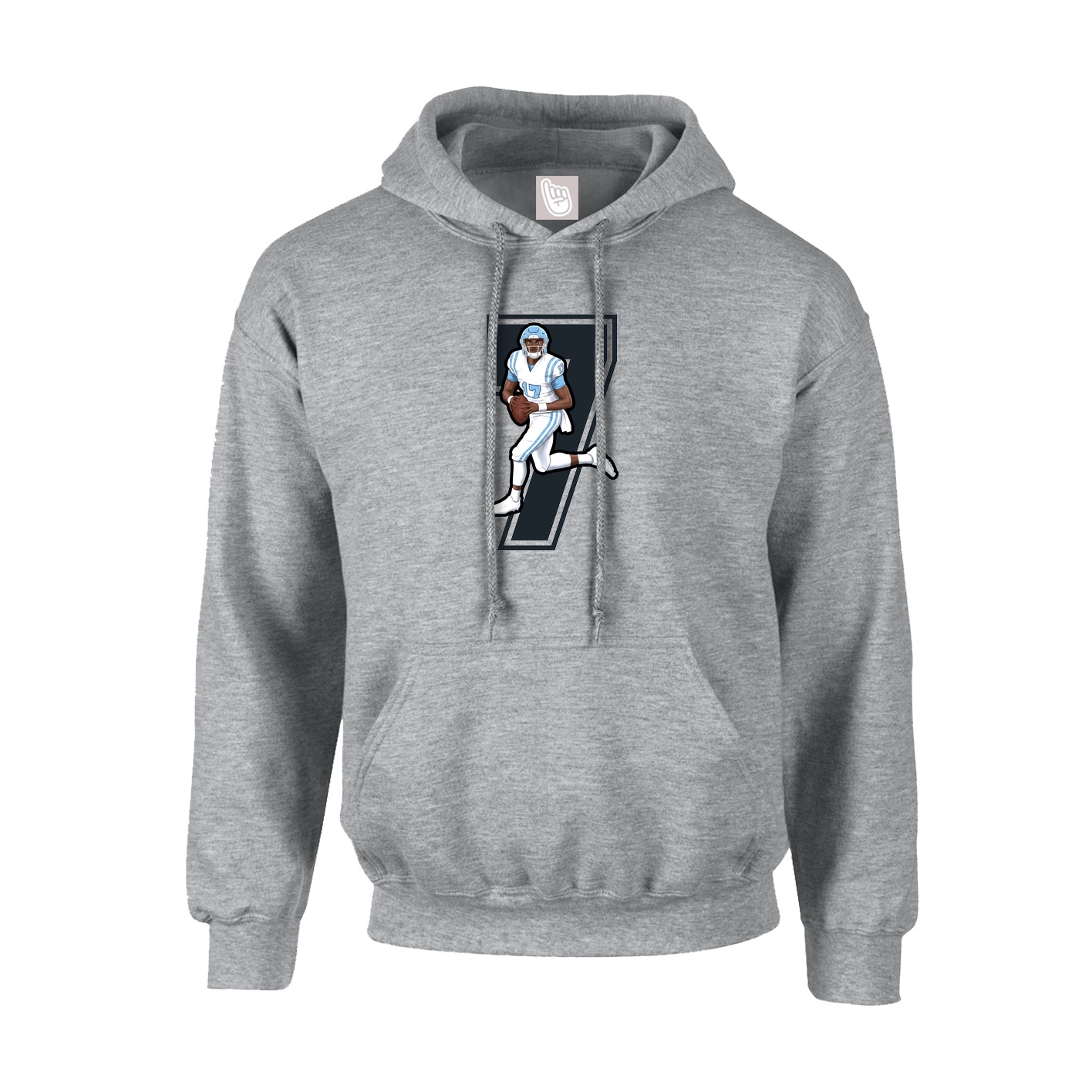 Hoodie — Number in Grey
